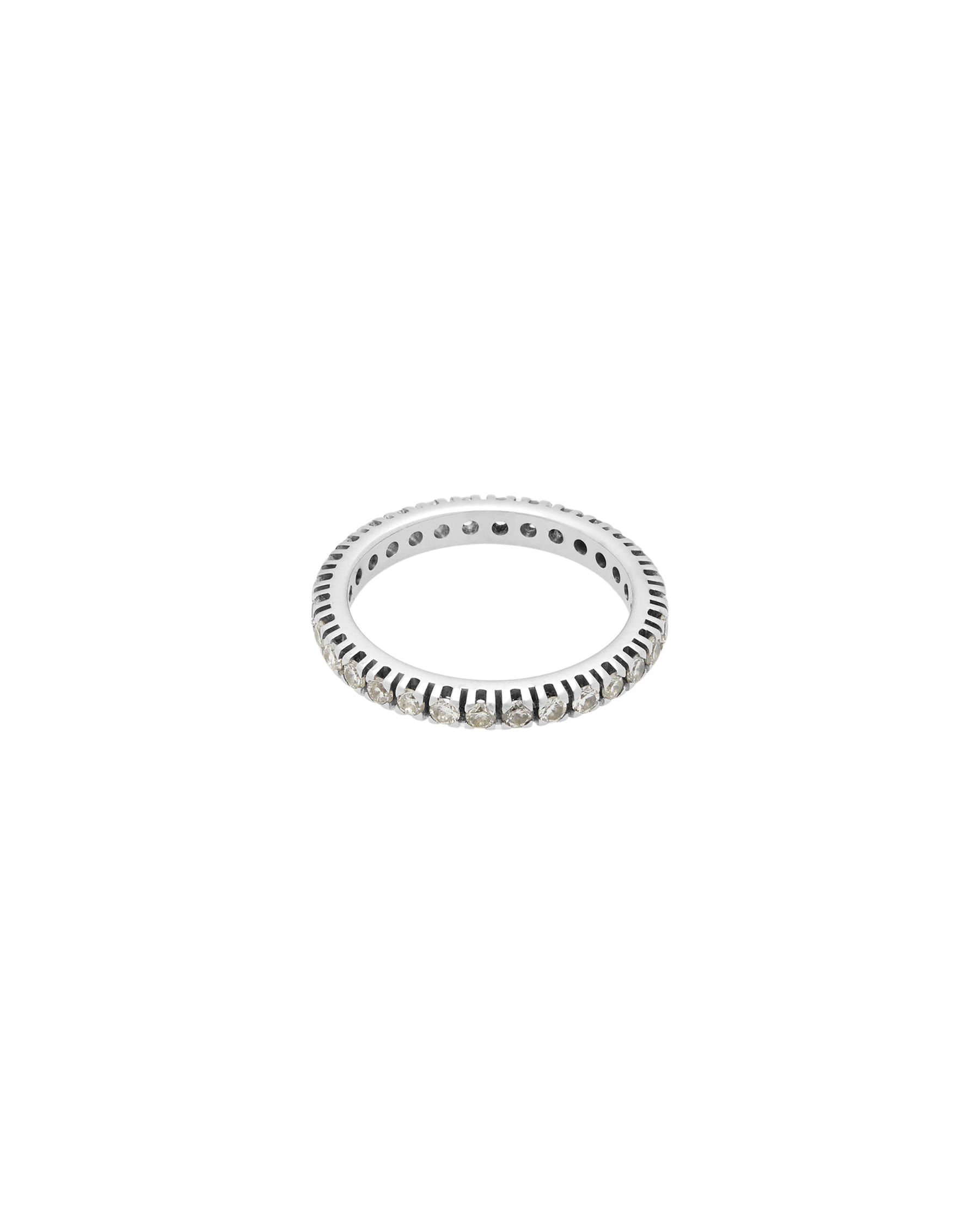 Anello eternity in oro bianco con diamanti 0,60 ct-1