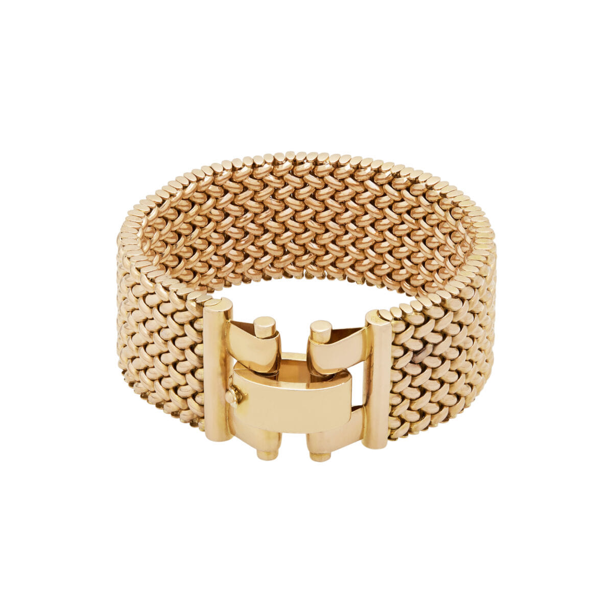 Bracciale micheletto in oro rosa 18 kt con bolli fascio-1