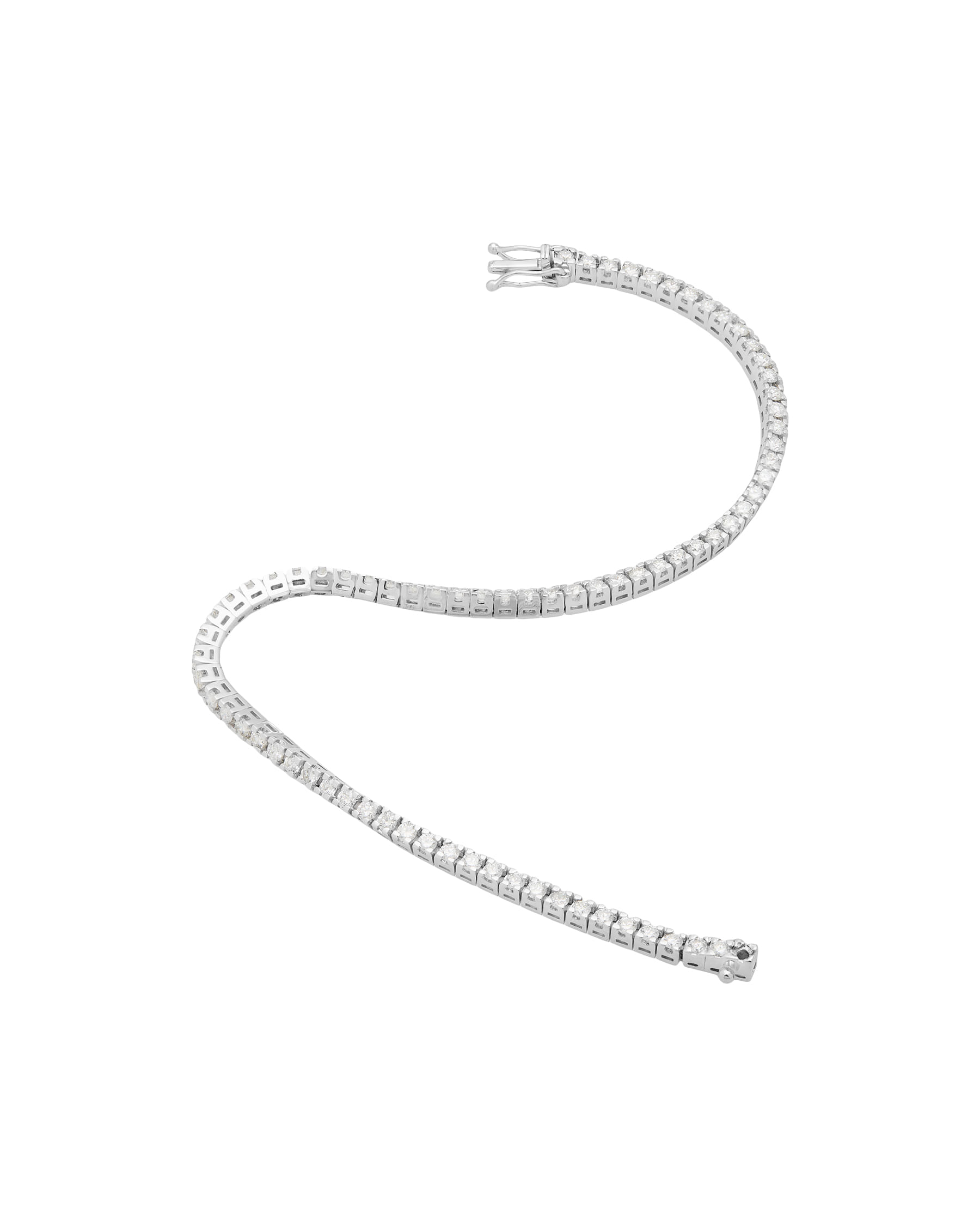 Bracciale tennis in oro bianco con diamanti 1,90 ct-2