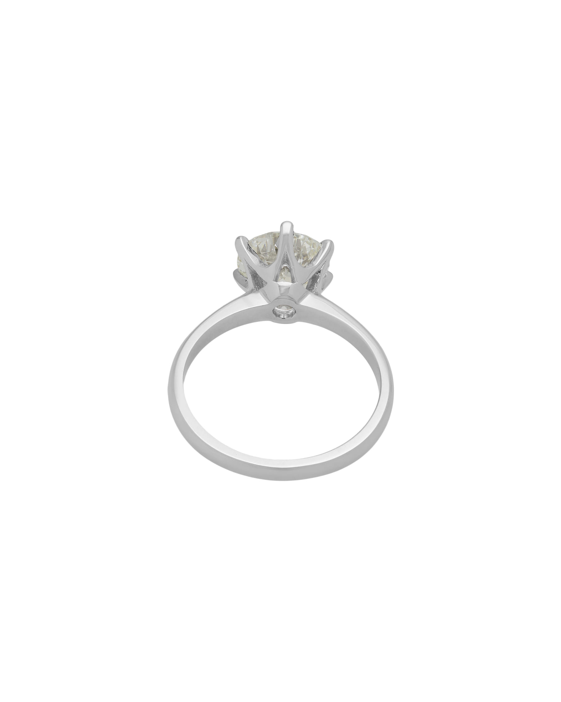 Anello solitario oro bianco 2,02 ct-3