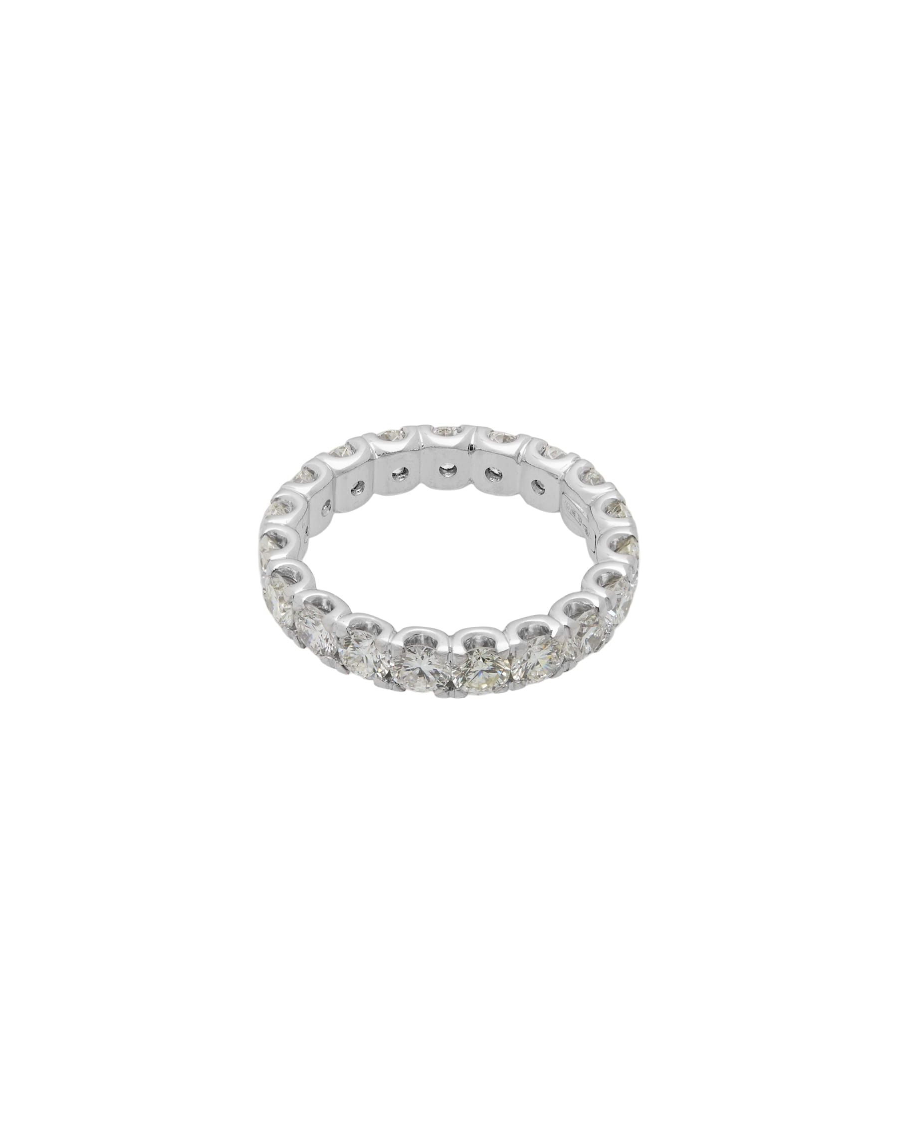 Anello eternity in oro bianco con diamanti 2.85 ct-2