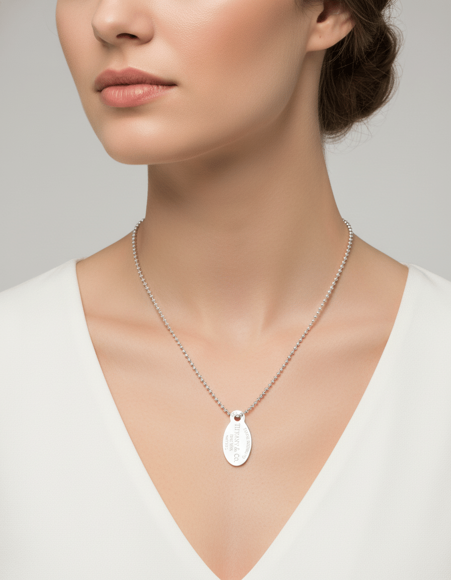 Collana return to tiffany con pendente ovale in argento-3