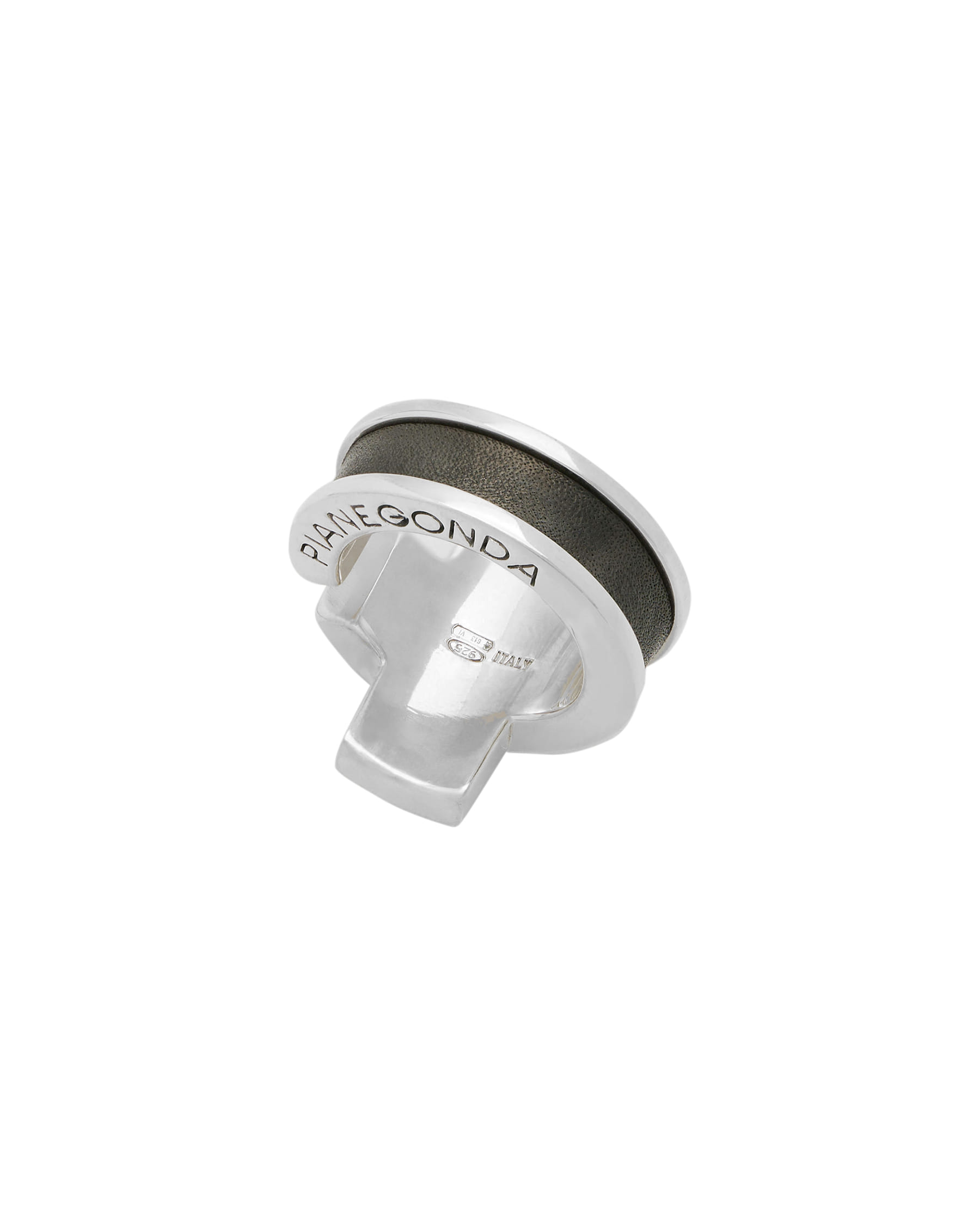 Anello croce pianegonda in argento 925% con pelle-2