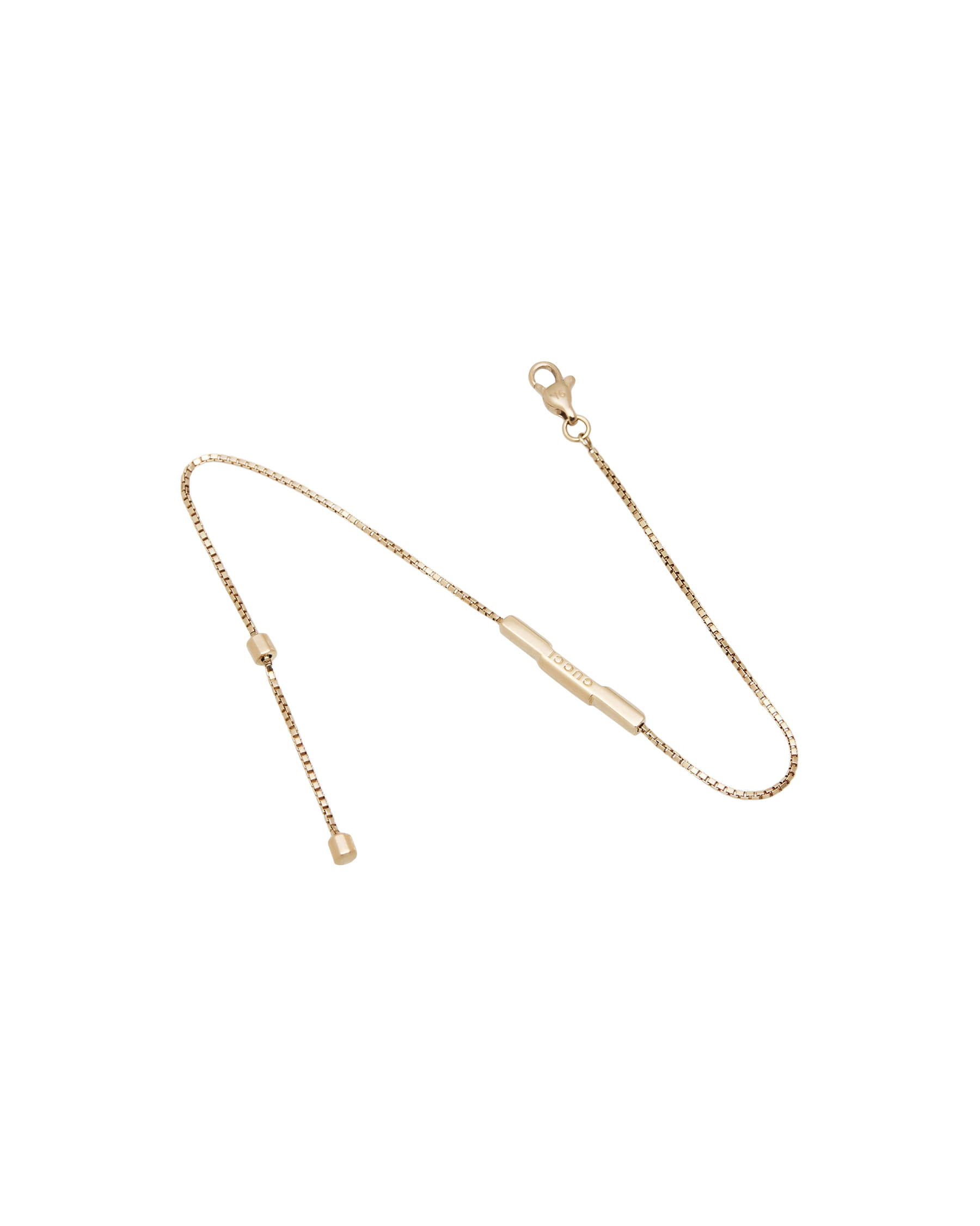 Bracciale gucci link to love con barretta in oro rosa-2