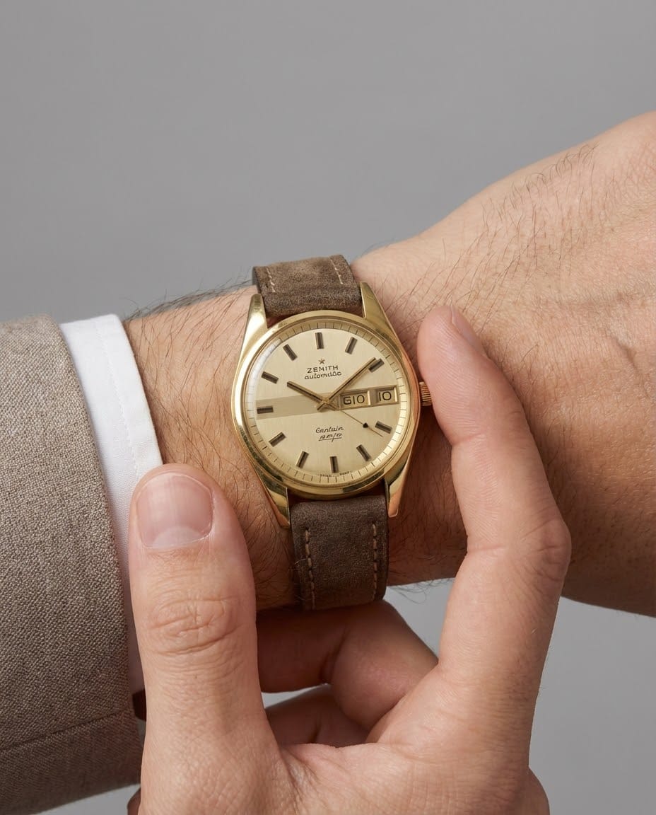 Zenith captain af/p day date automatic oro 18 kt-9