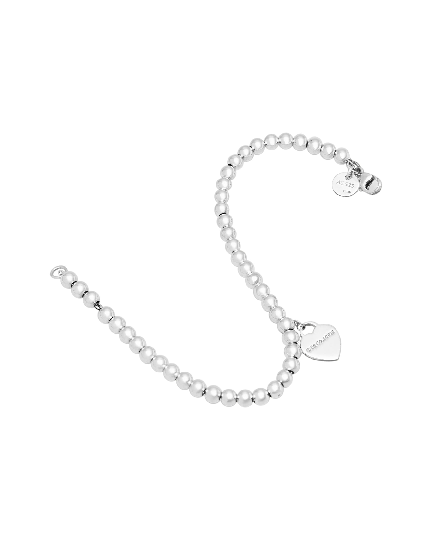 Bracciale tiffany con ciondolo cuore in argento-2