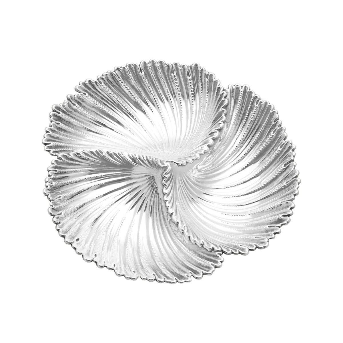 Centrotavola gianmaria buccellati conchiglie arca sovrapposte in argento-1