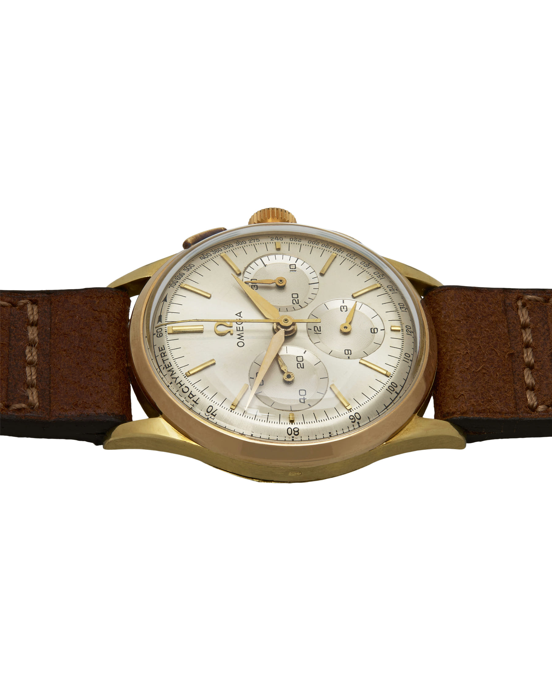 Omega classic chronograph cal. 321 oro 18kt-4