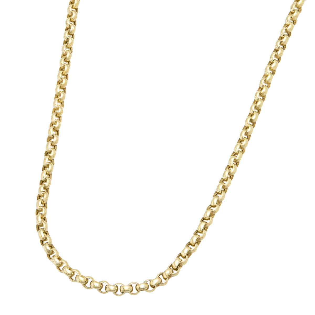 Collana in oro giallo 18 kt maglia tonda-1
