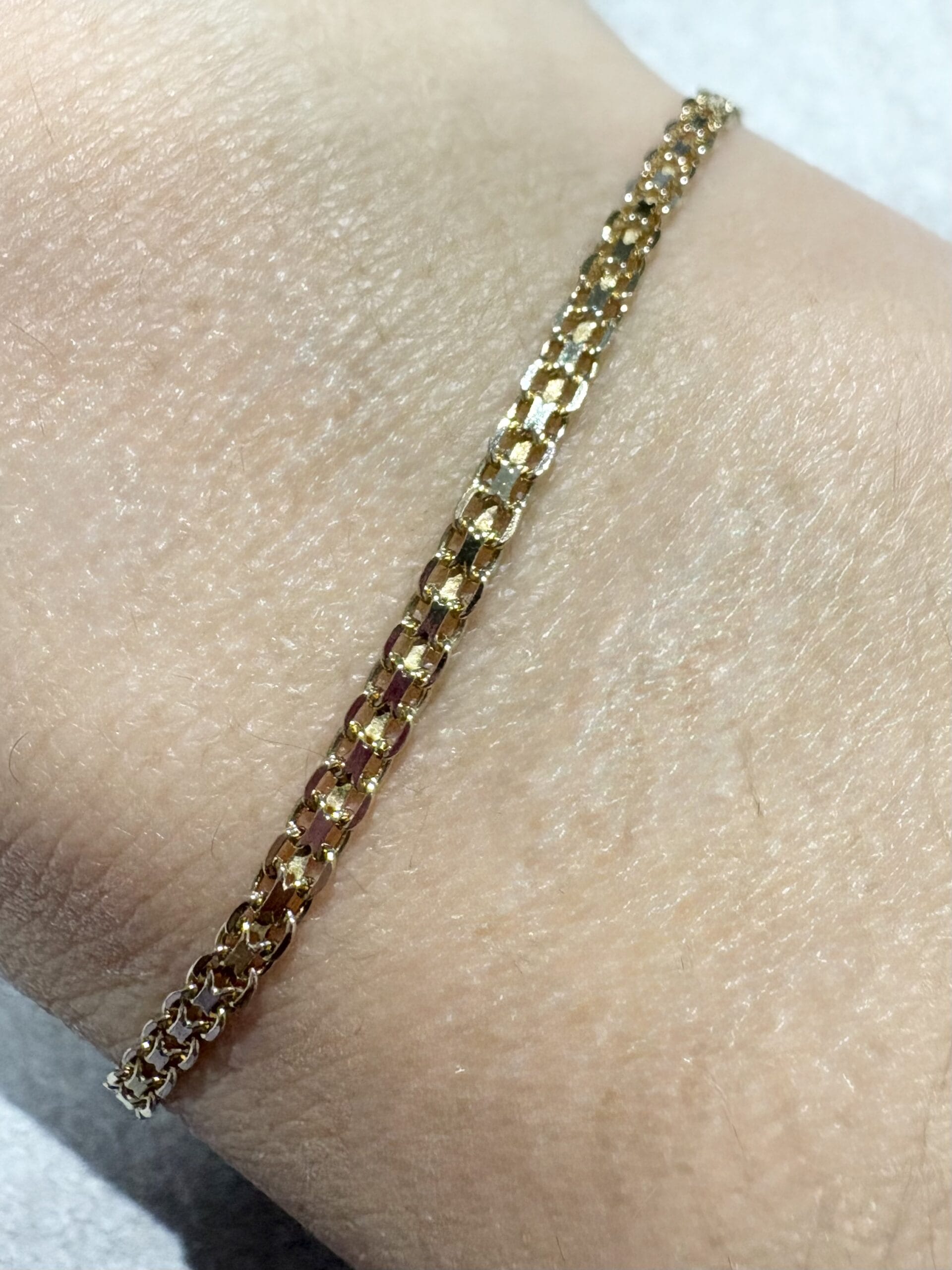 Bracciale maglia grumettina a due file-3