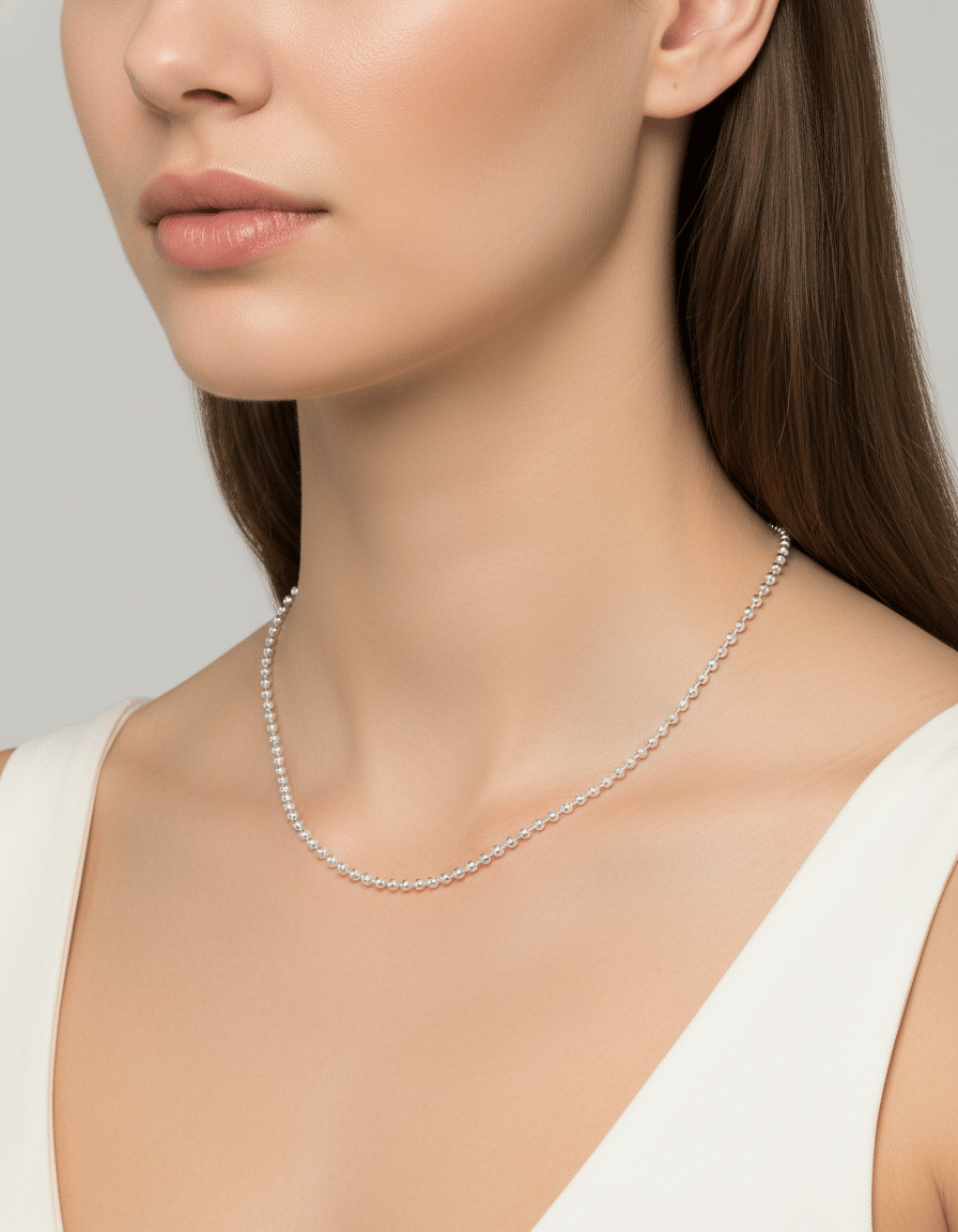 Collana tiffany a palline in argento 925%-3