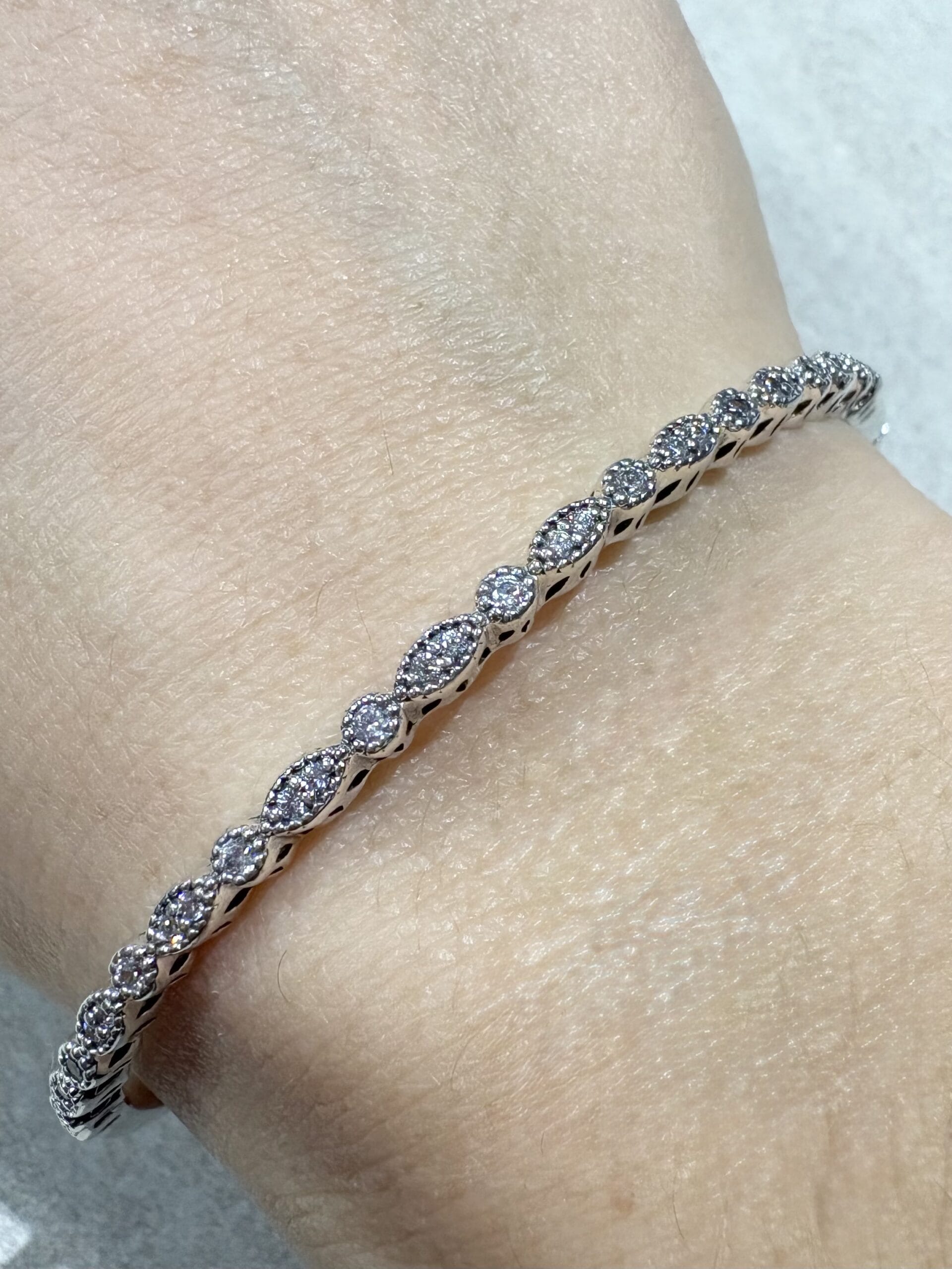 Bracciale rigido pandora in argento 925%-3