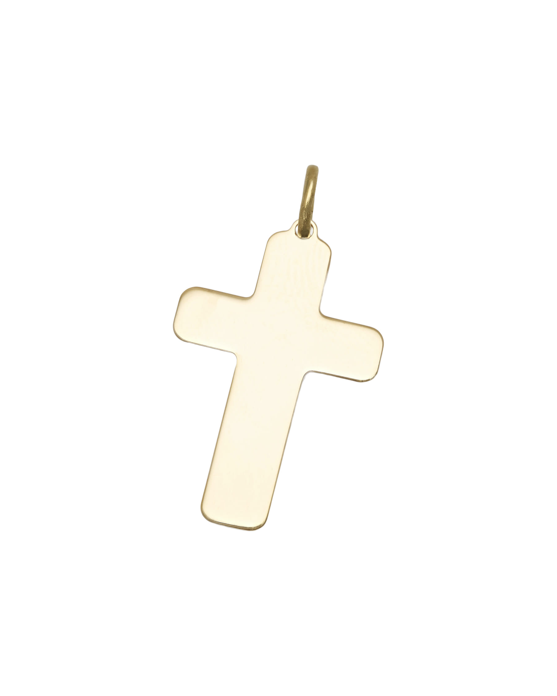 Ciondolo croce in oro giallo con inciso il padre nostro-2
