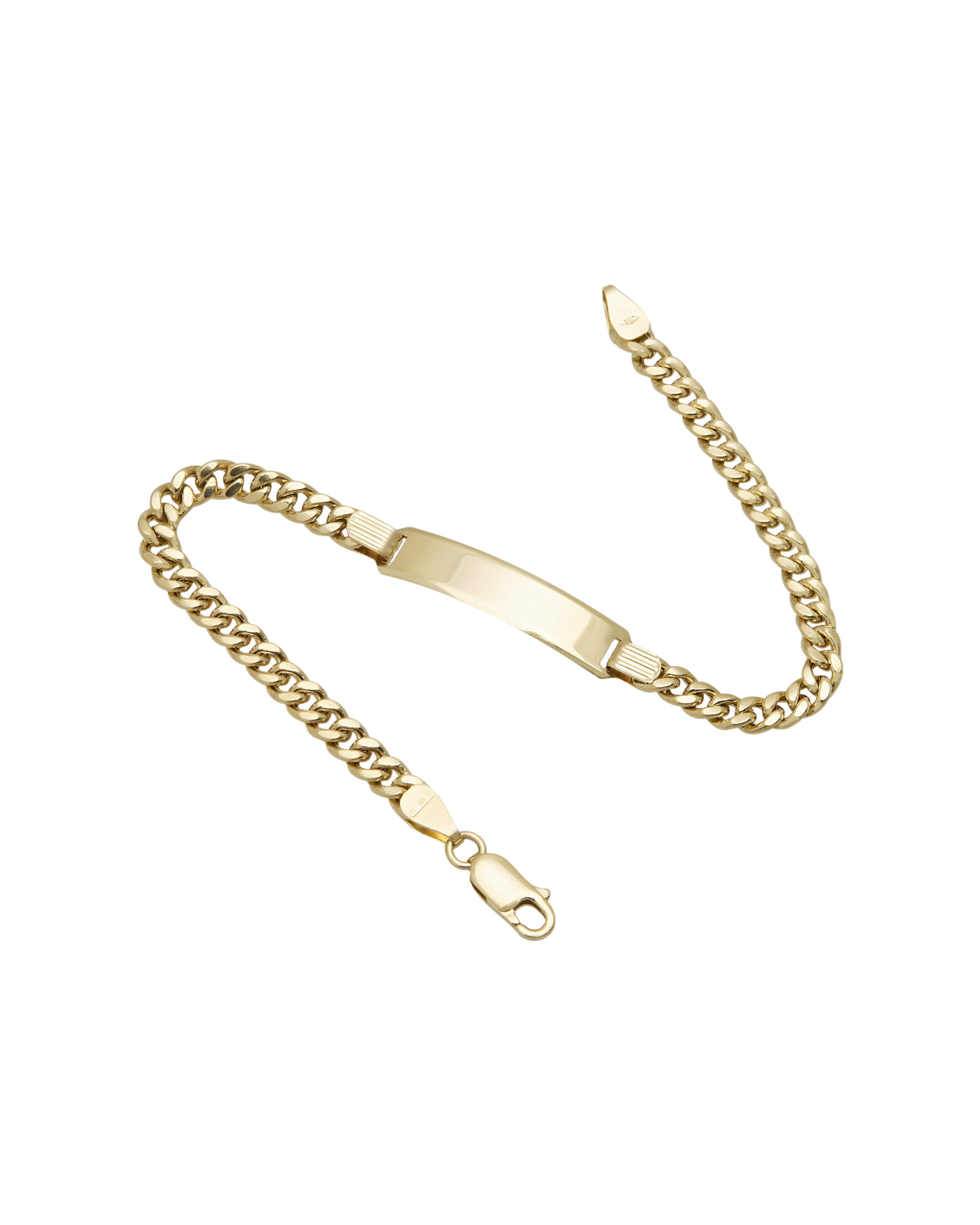 Bracciale in oro giallo 18kt con piastrina-2