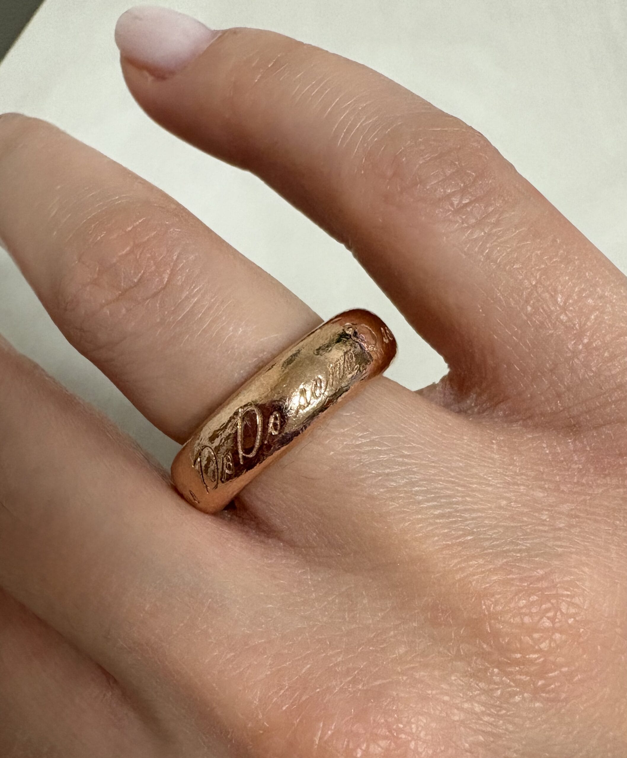 Anello fascia sono il tuo dodo in oro rosa 9 kt-3