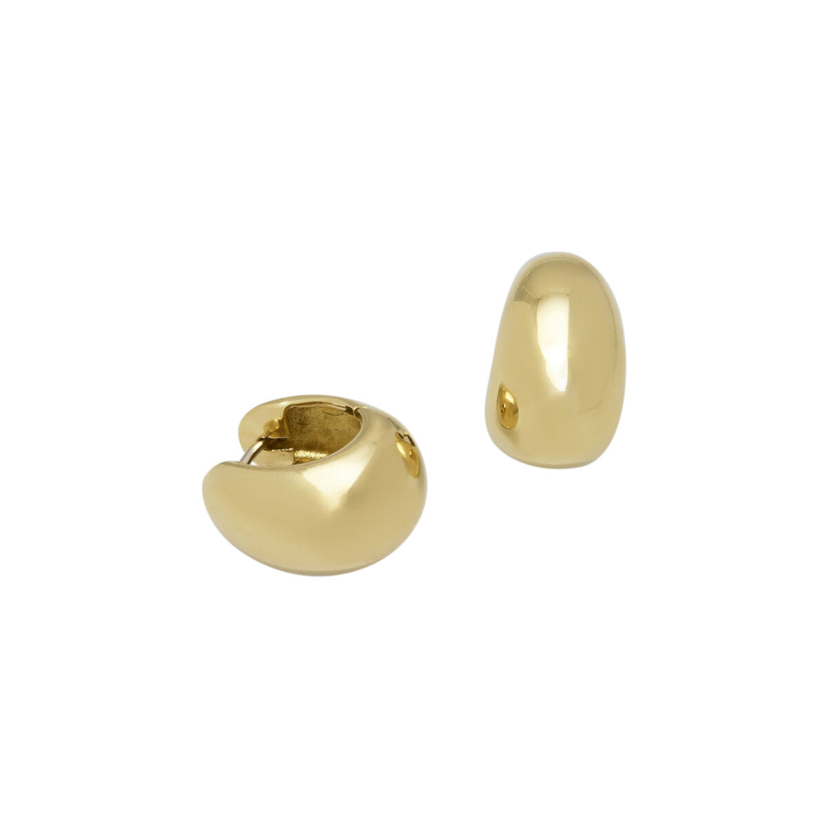 Orecchini cerchietto bombati in oro giallo 18 kt-1