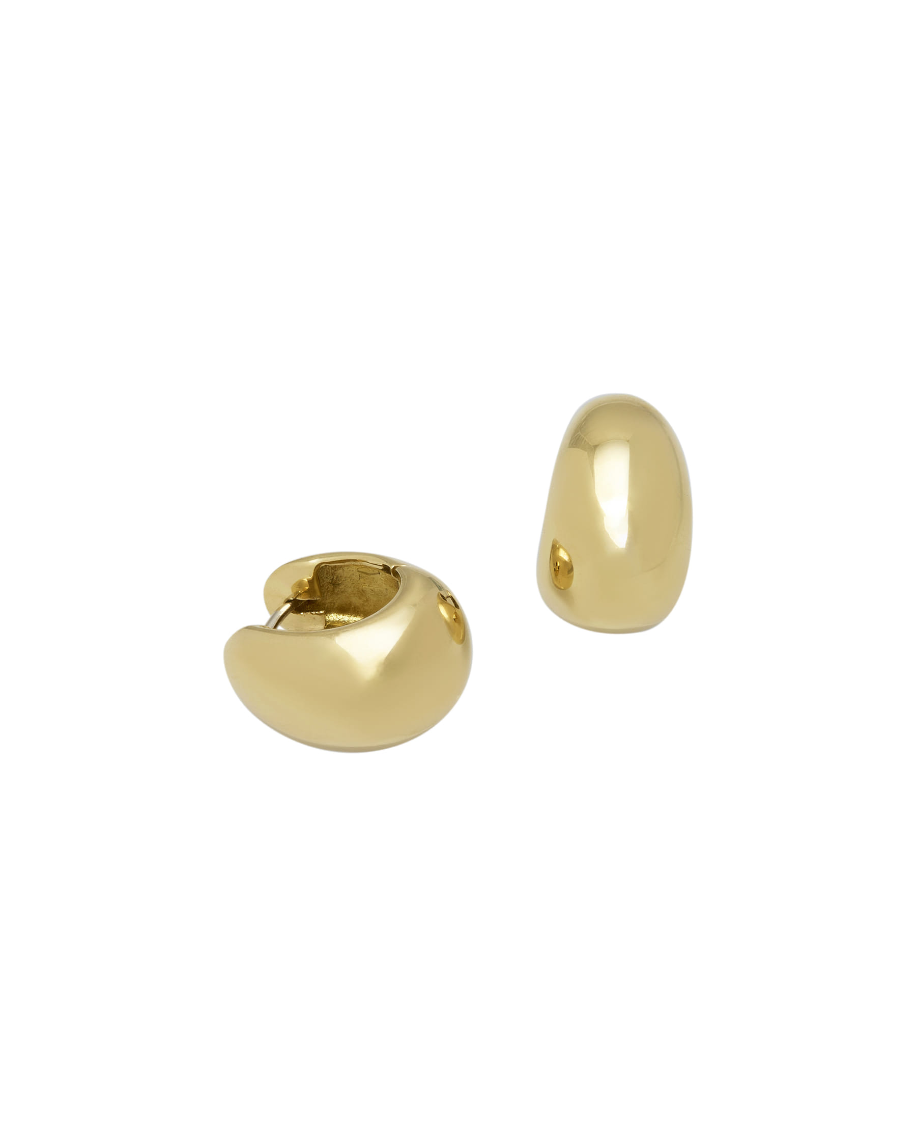 Orecchini cerchietto bombati in oro giallo 18 kt-1