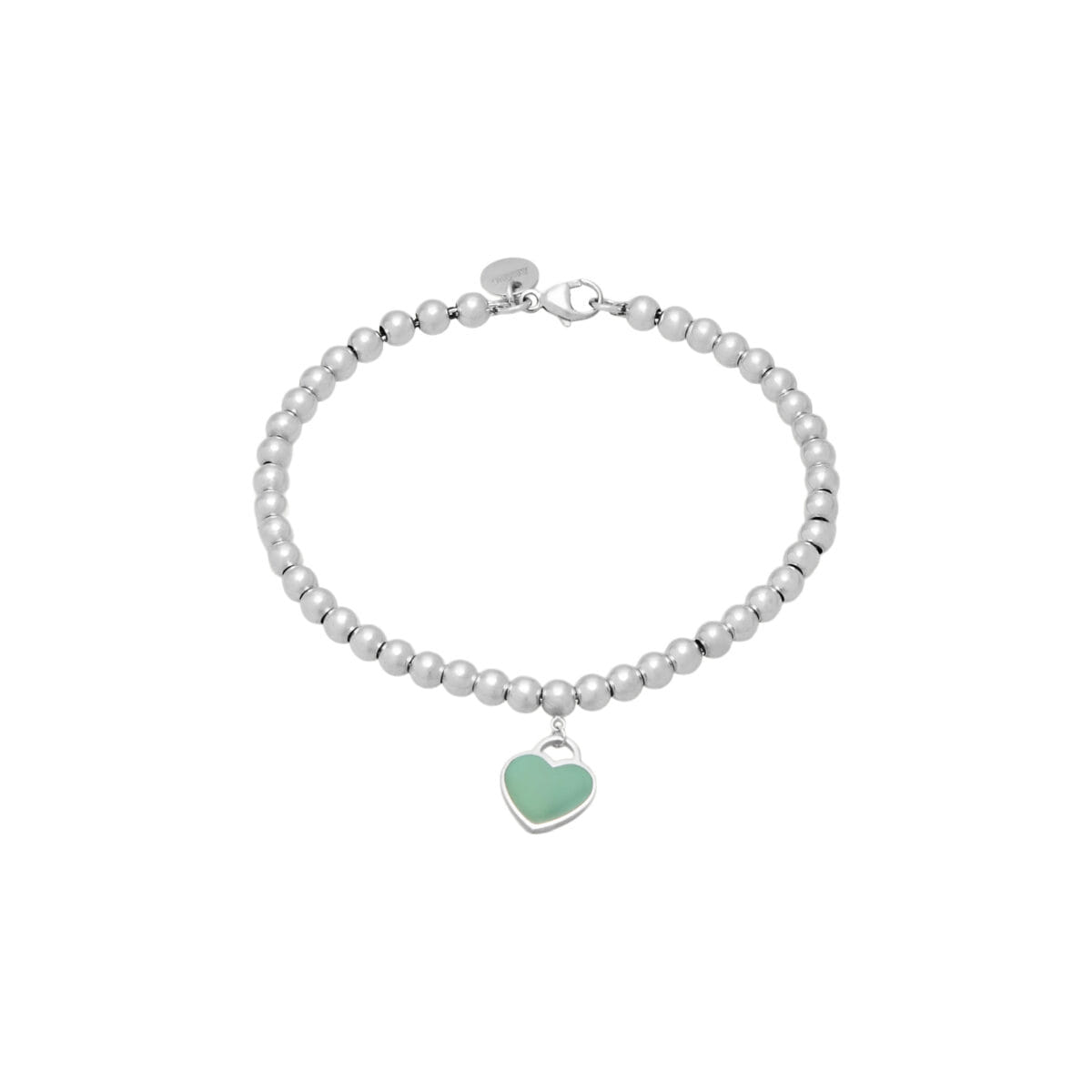 Bracciale return to bead heart tag tiffany blue® in argento, 4 mm-1