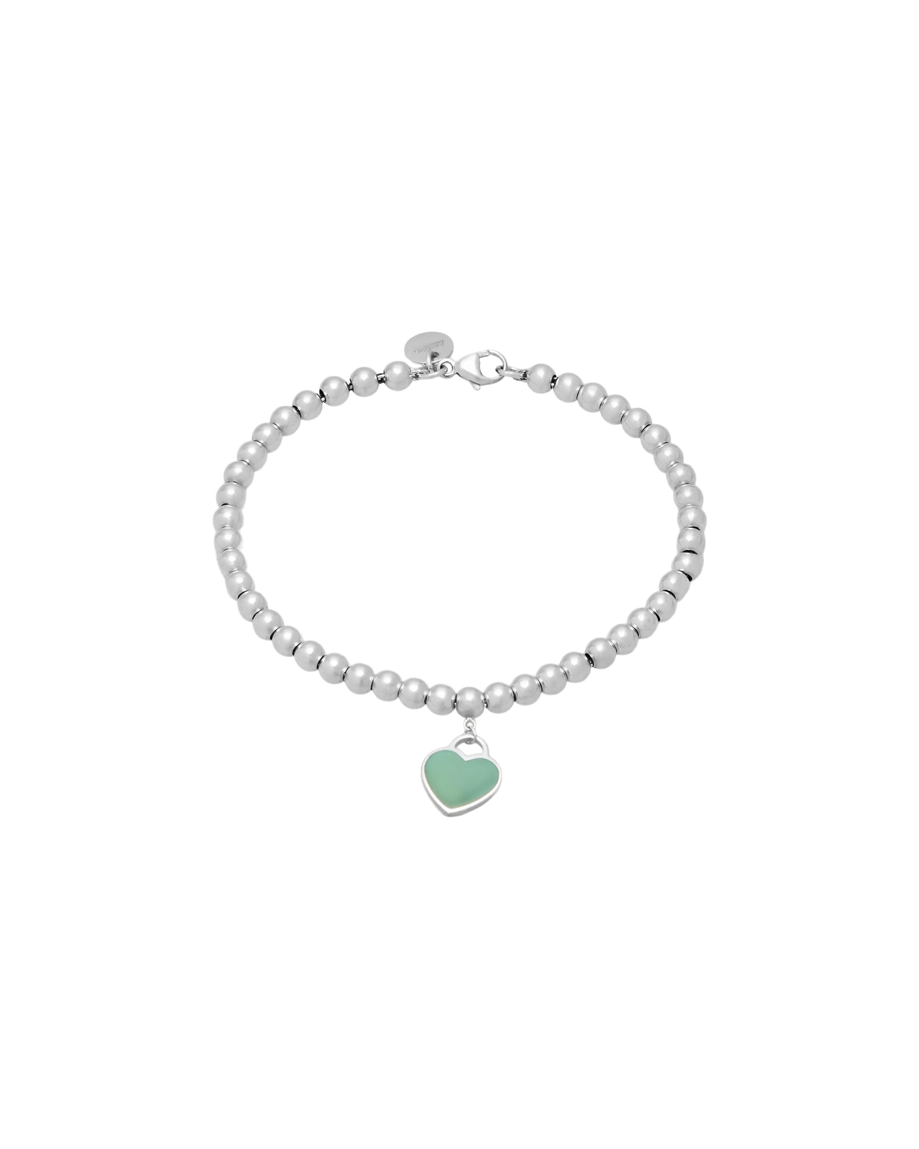 Bracciale return to bead heart tag tiffany blue® in argento, 4 mm-1