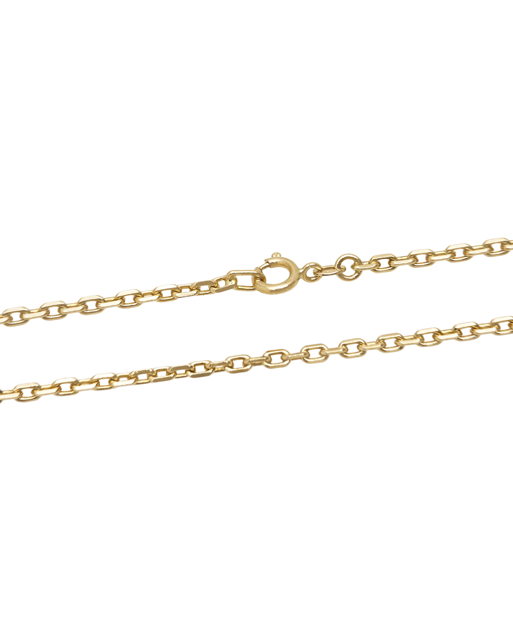 Collana maglia catena rettangolare in oro giallo 18 kt-2