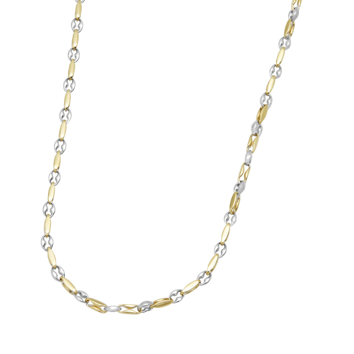 Collana marinara in oro giallo e bianco 18 kt-1