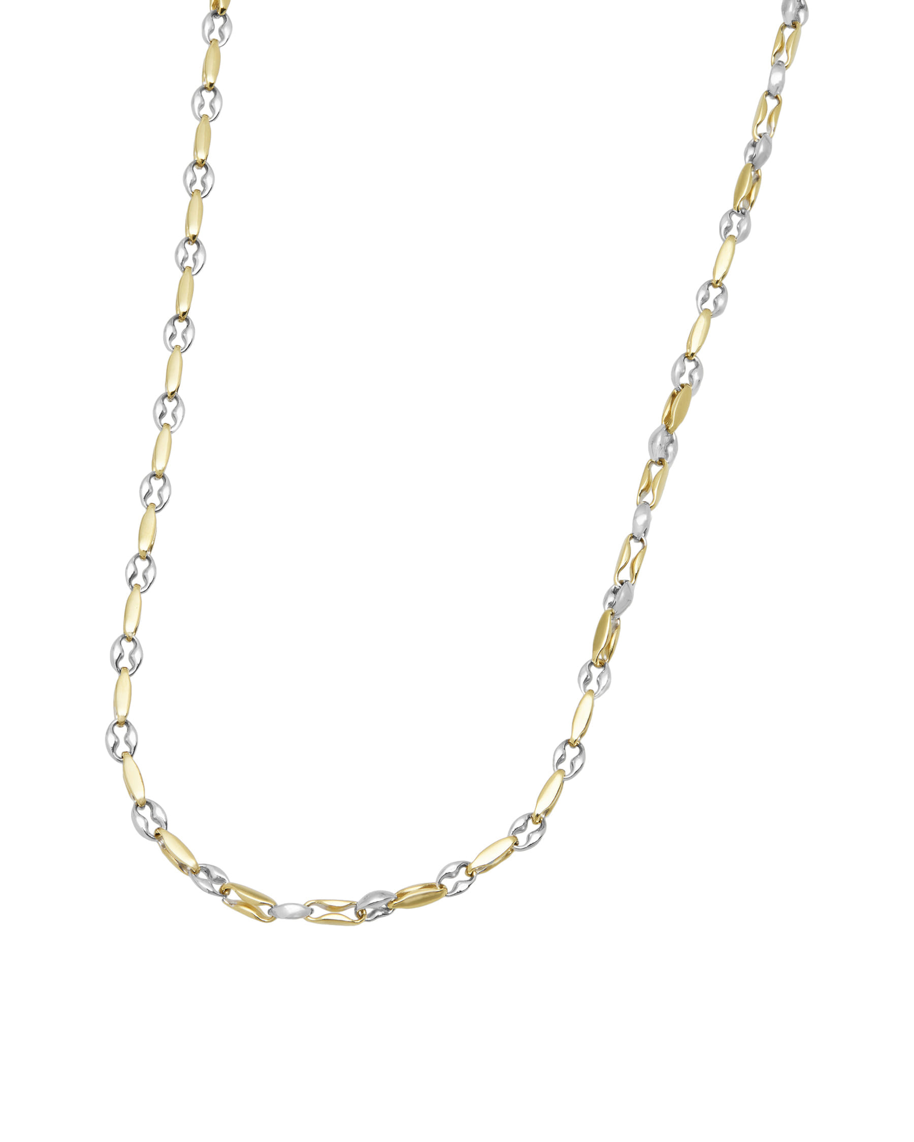 Collana marinara in oro giallo e bianco 18 kt-1