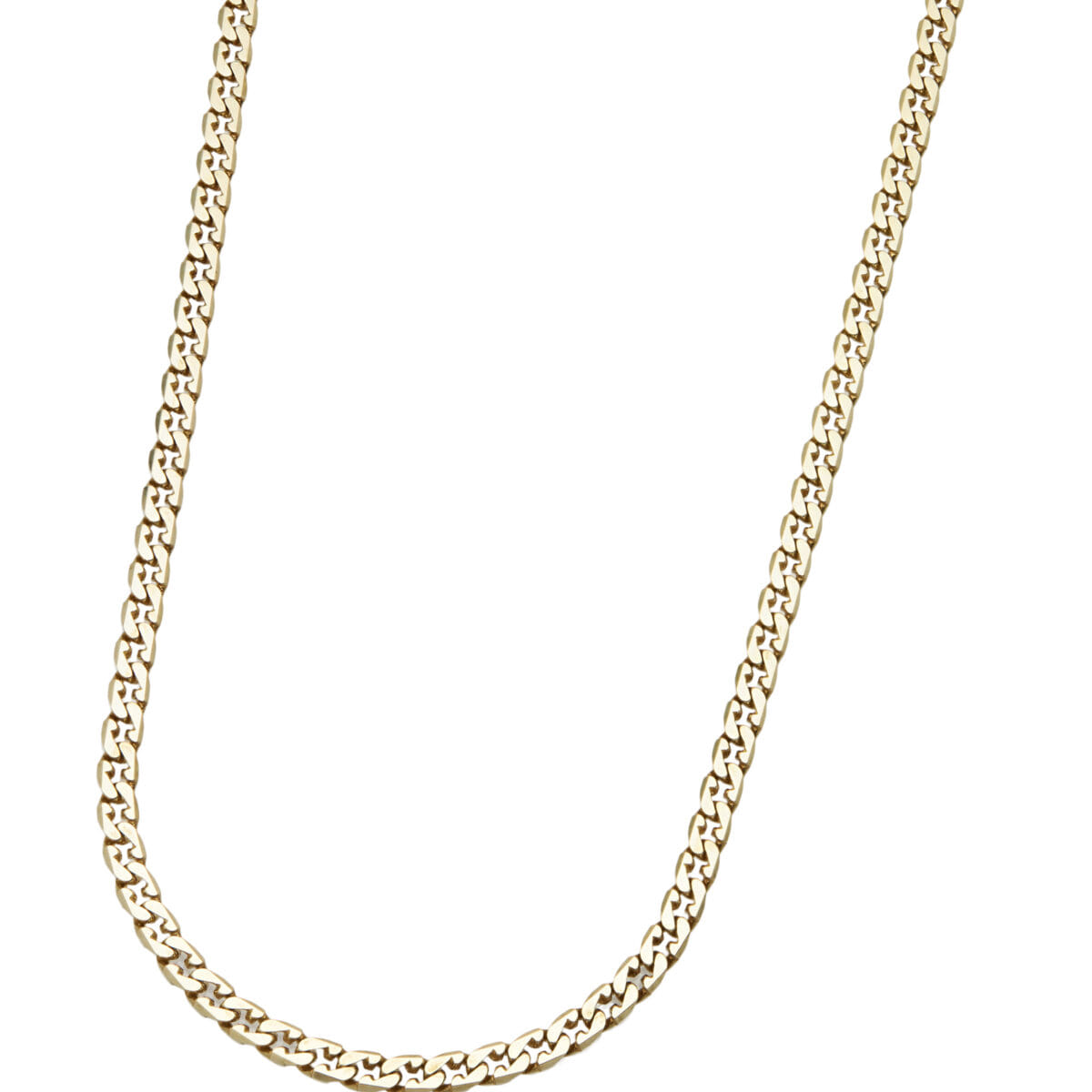 Collana in oro giallo maglia groumette sagomata-1