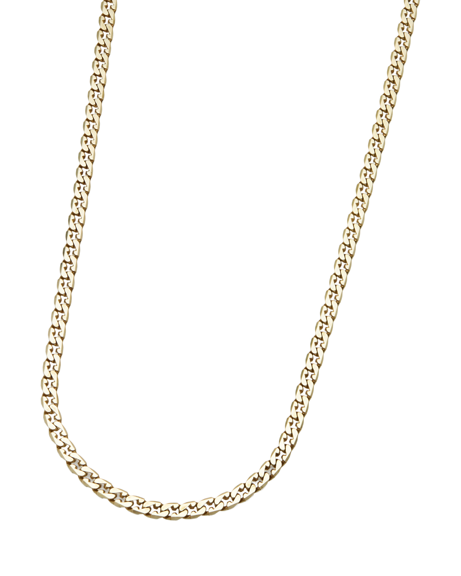 Collana in oro giallo maglia groumette sagomata-1