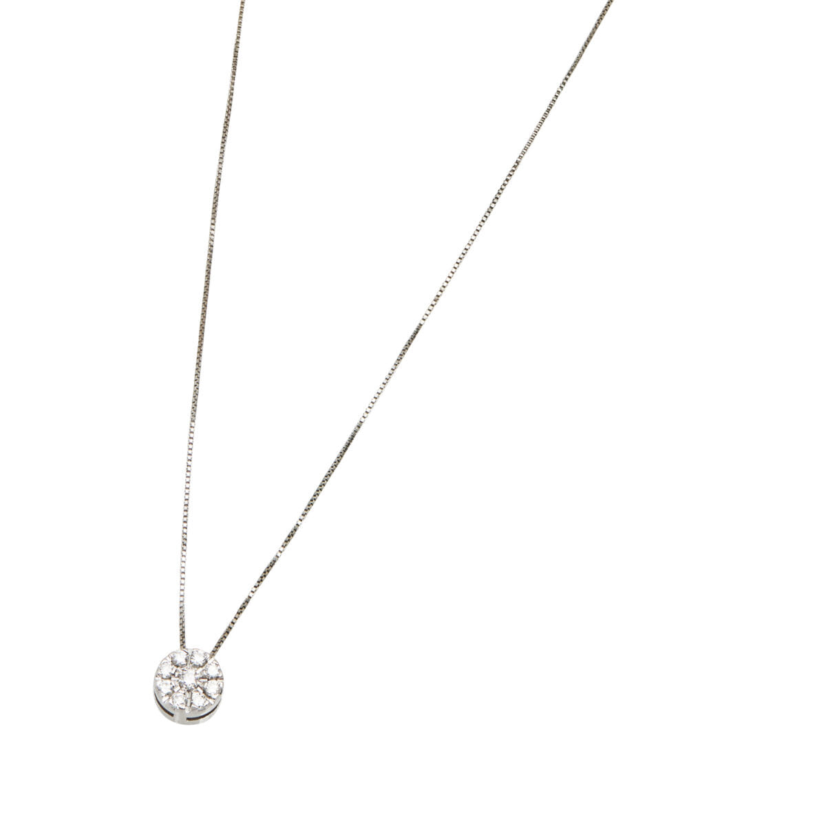 Catenina punto luce magic in oro bianco e diamanti-1