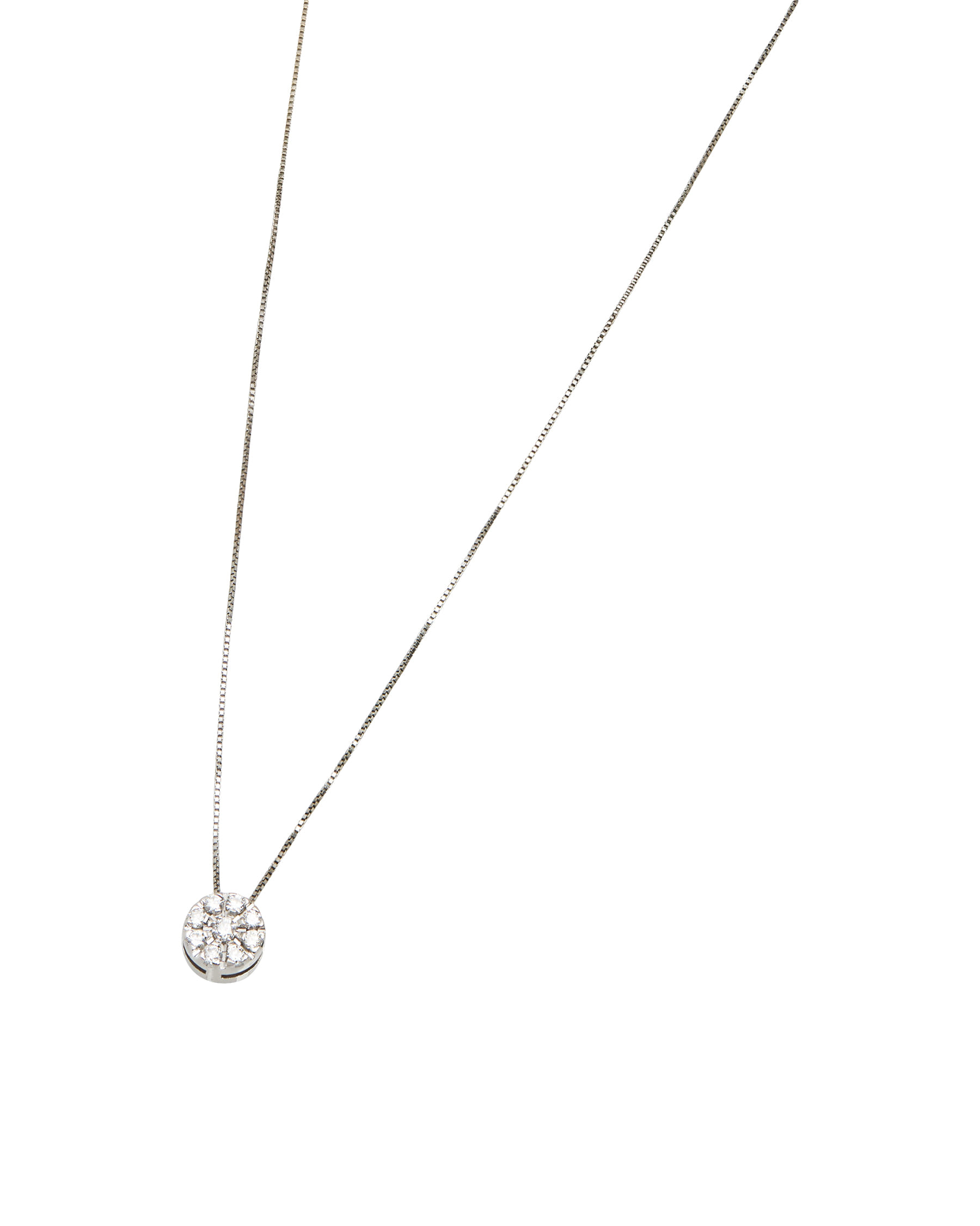 Catenina punto luce magic in oro bianco e diamanti-1