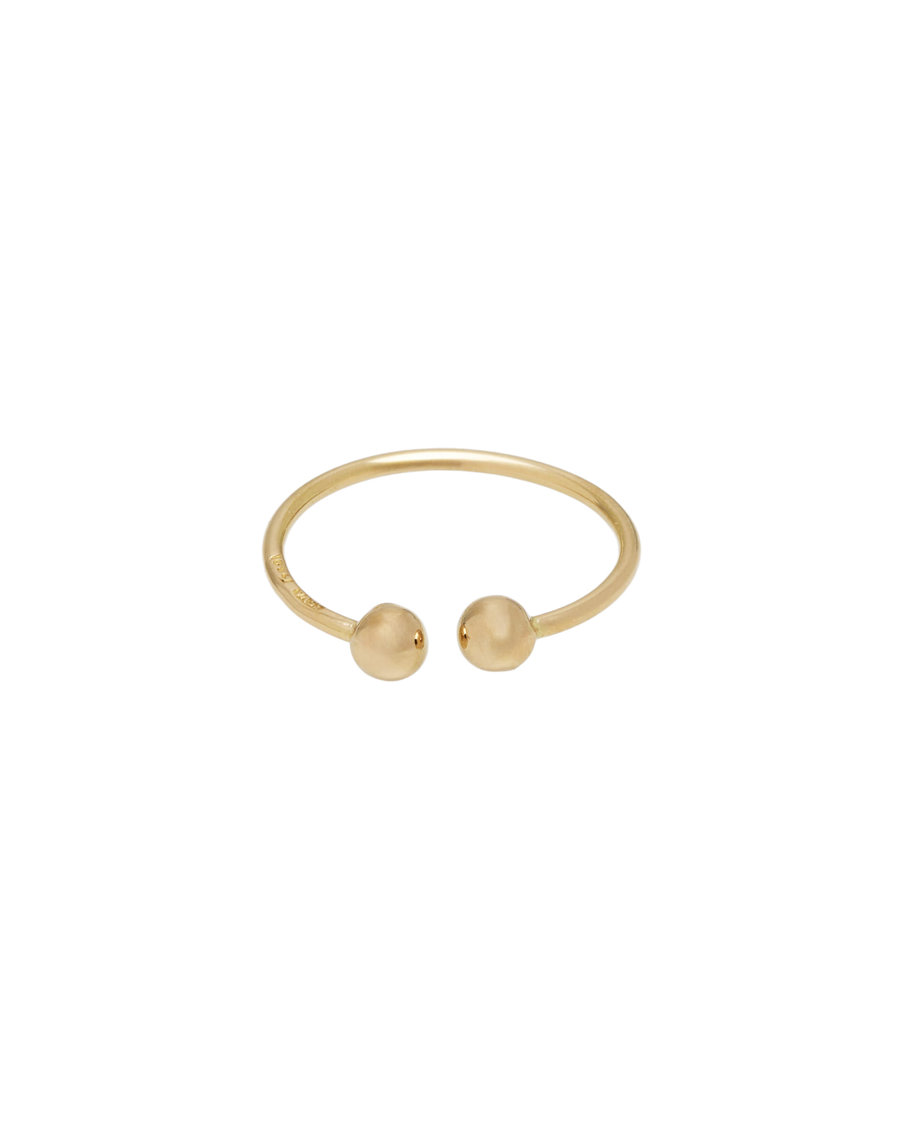 Anello aperto in oro rosa con sfere finali-1