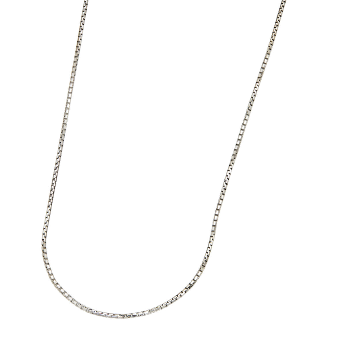 Collana in oro bianco maglia veneziana grande-1