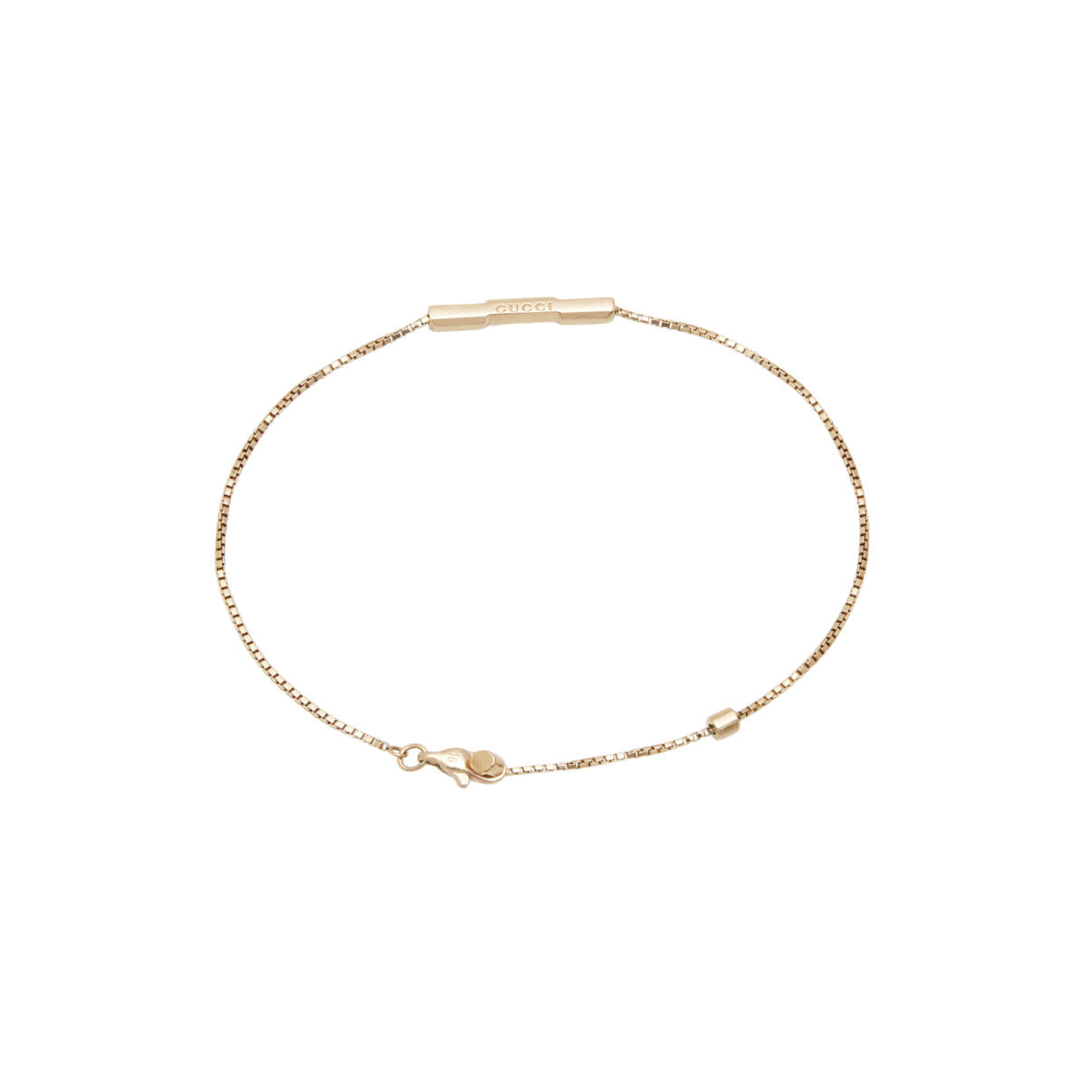 Bracciale gucci link to love con barretta in oro rosa-1