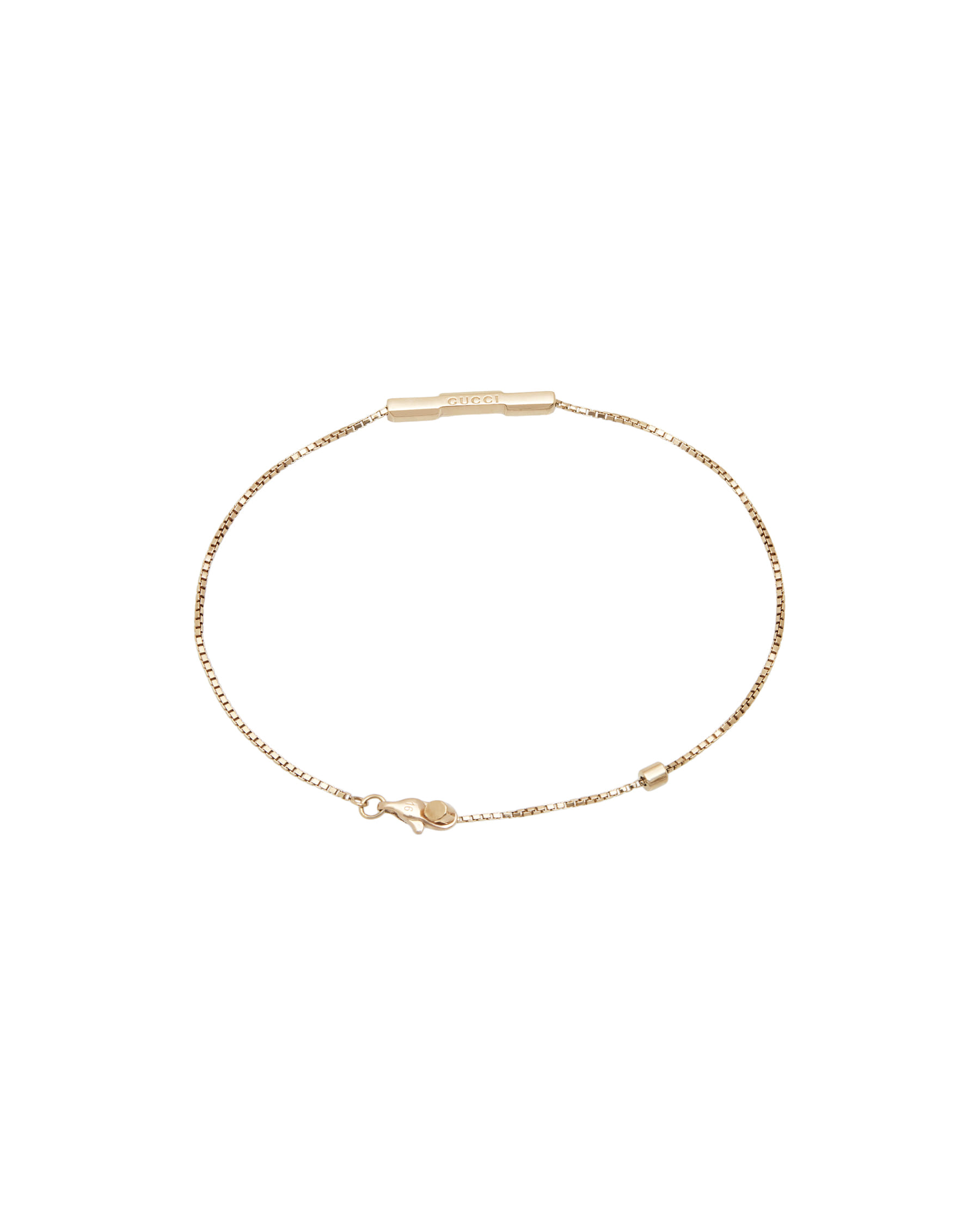 Bracciale gucci link to love con barretta in oro rosa-1