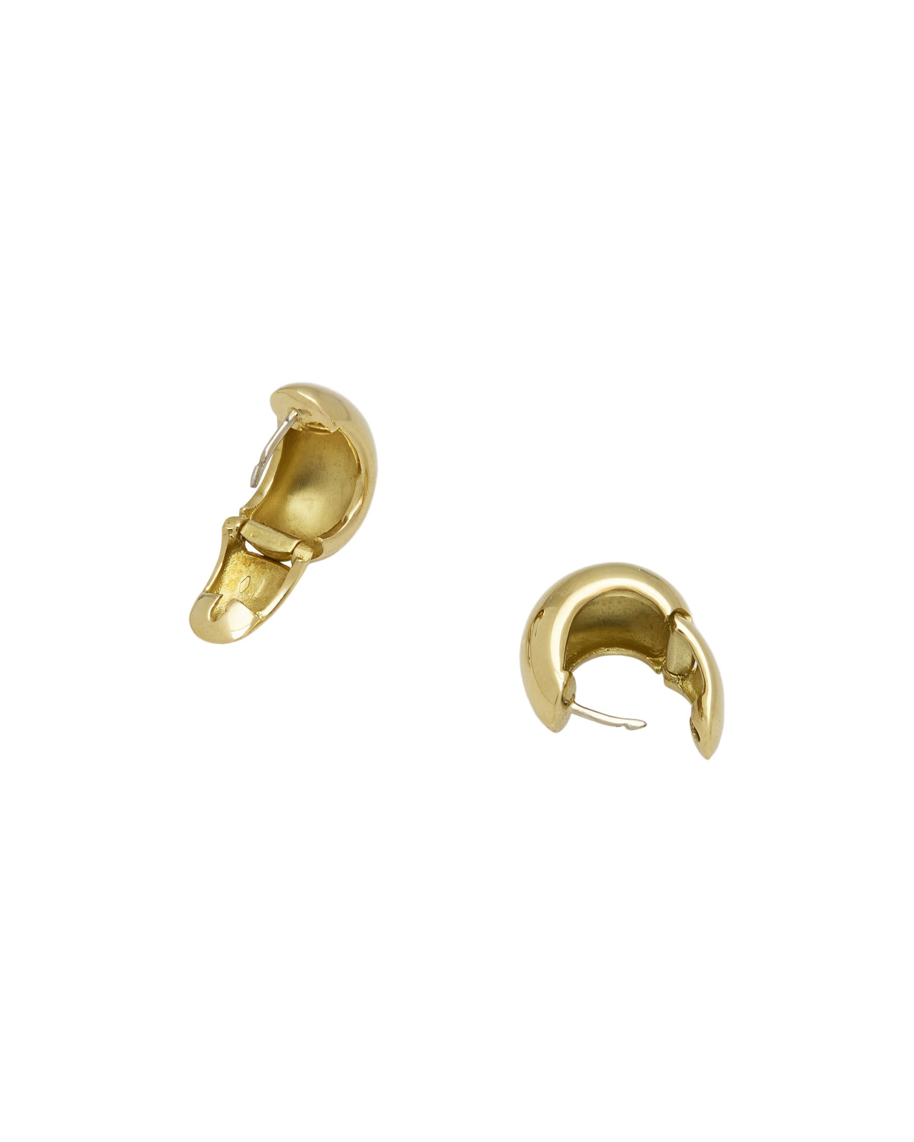 Orecchini cerchietto bombati in oro giallo 18 kt-2