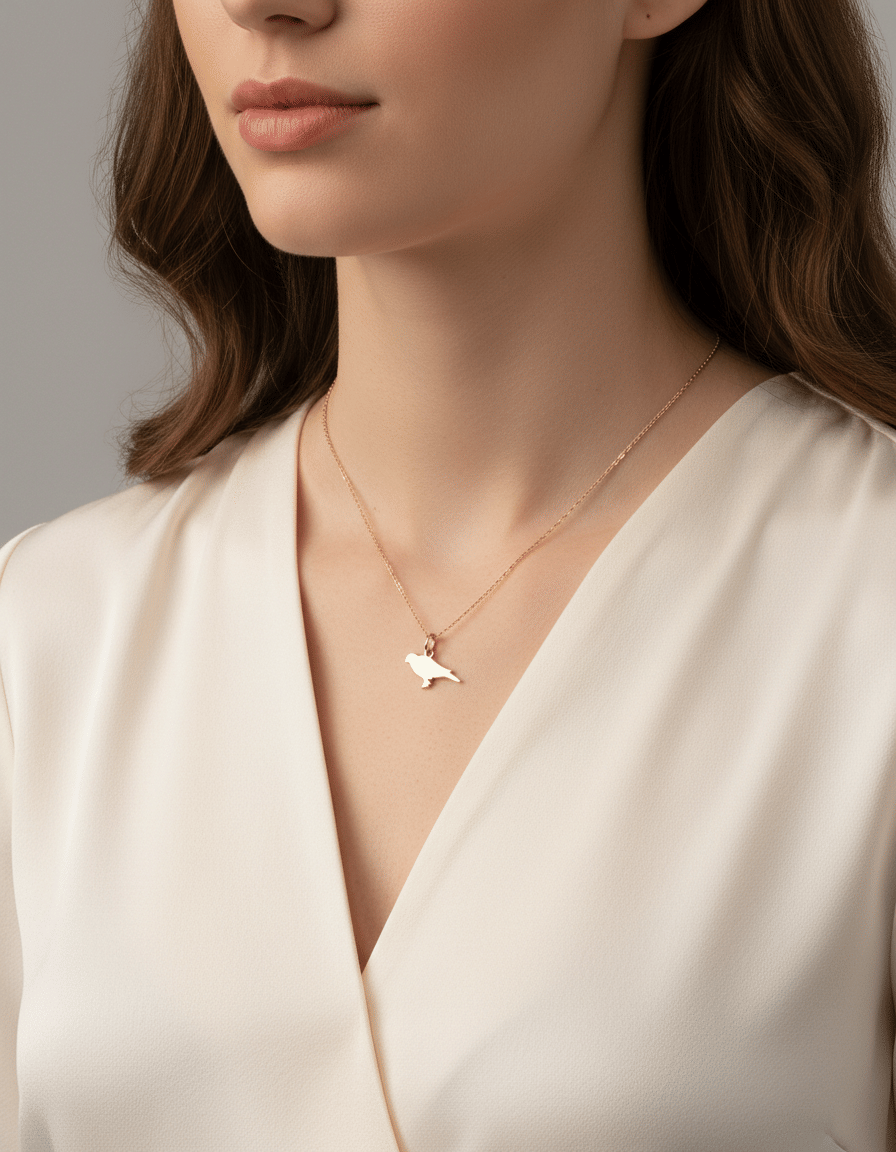 Ciondolo falco dodo in oro giallo-3