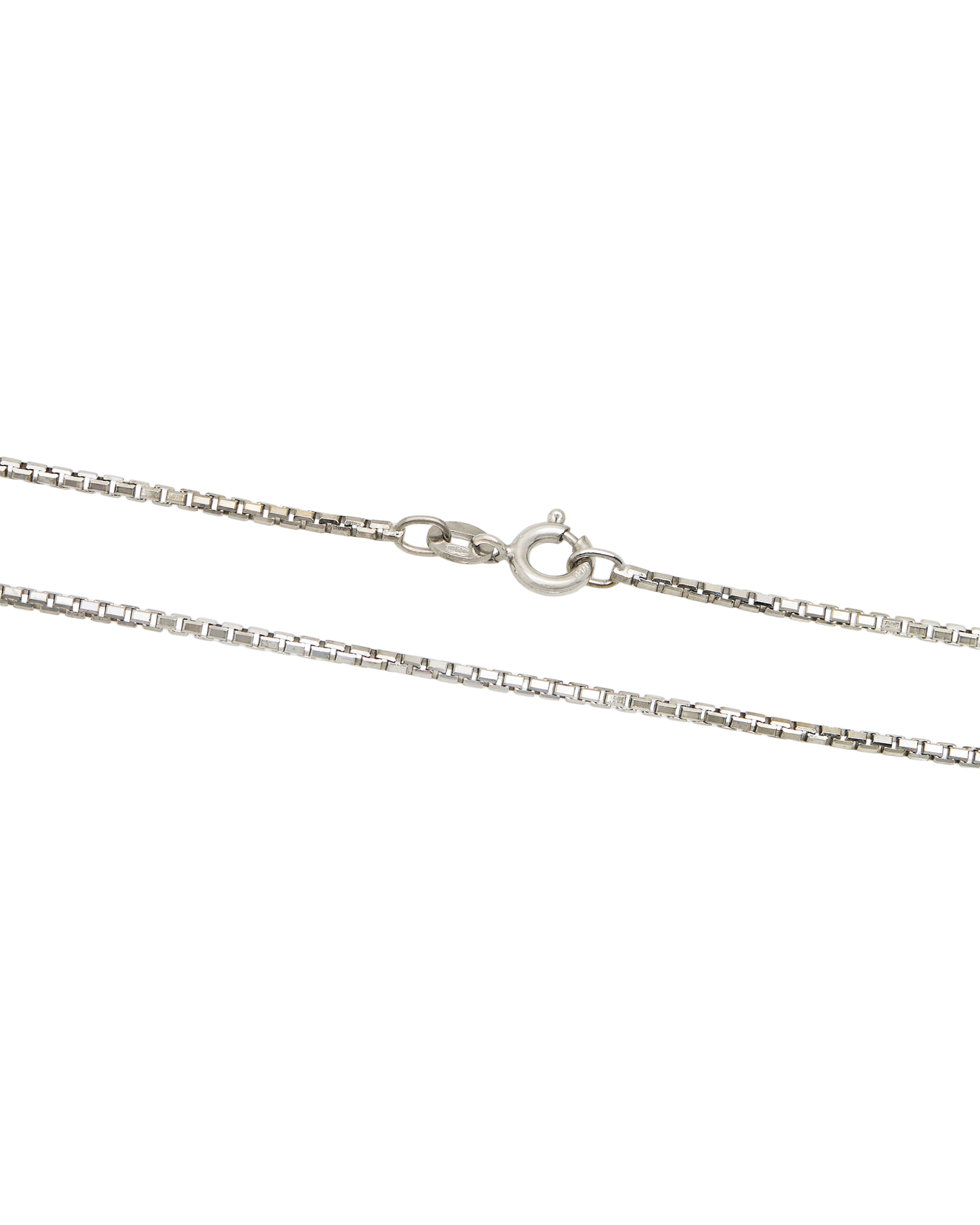 Collana in oro bianco maglia veneziana grande-2