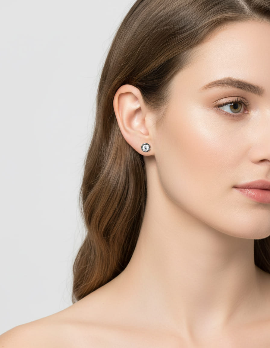 Orecchini pandora punto luce in argento con zirconia cubica-3