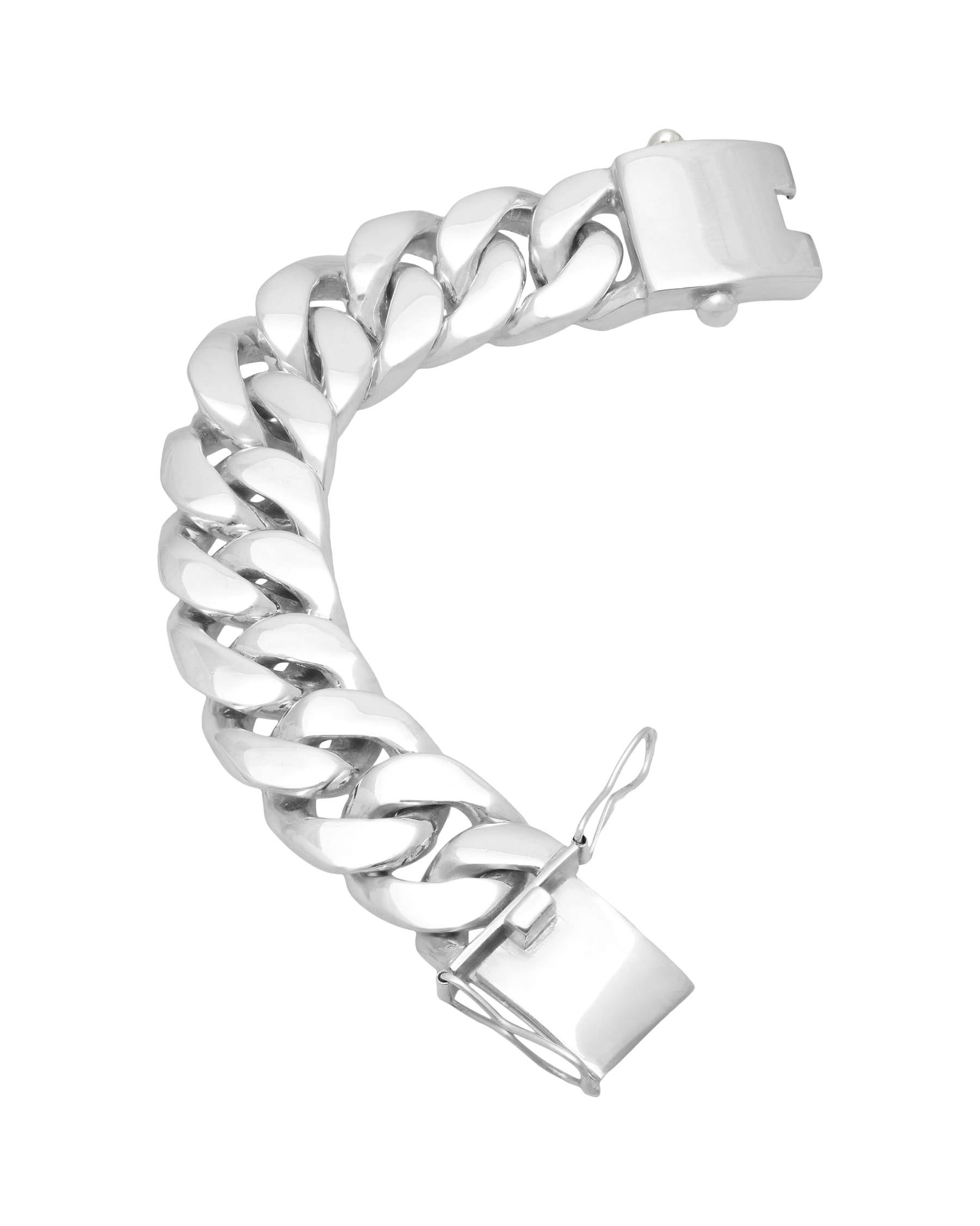 Bracciale maglia big groumette big in argento 925%-2