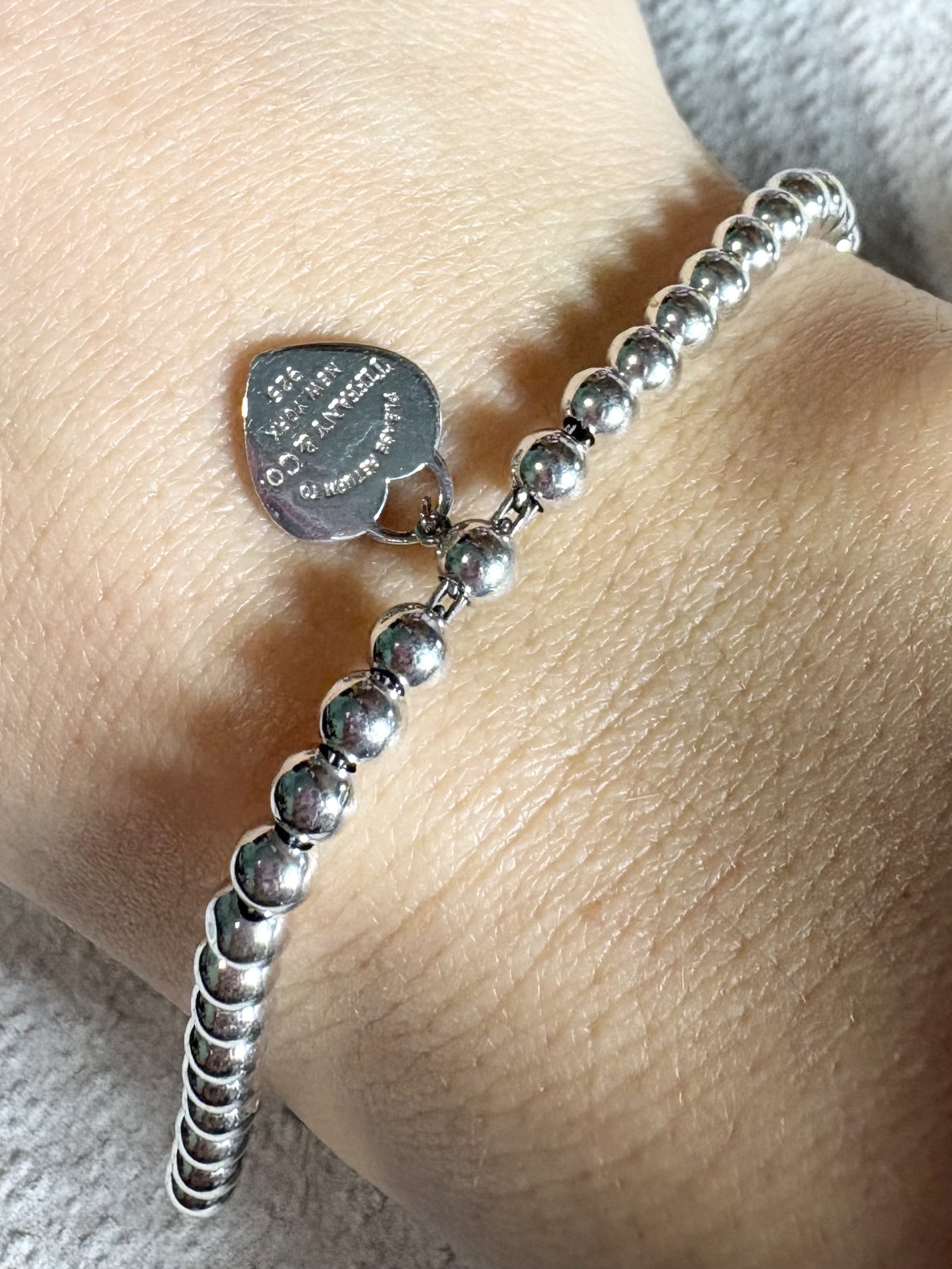 Bracciale tiffany con ciondolo cuore in argento-3