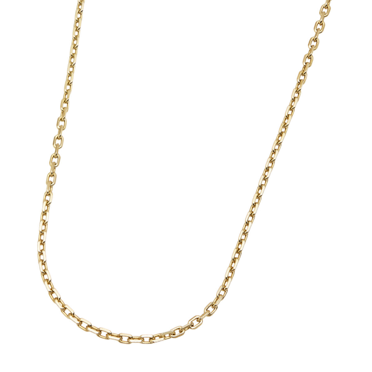 Collana maglia catena rettangolare in oro giallo 18 kt-1