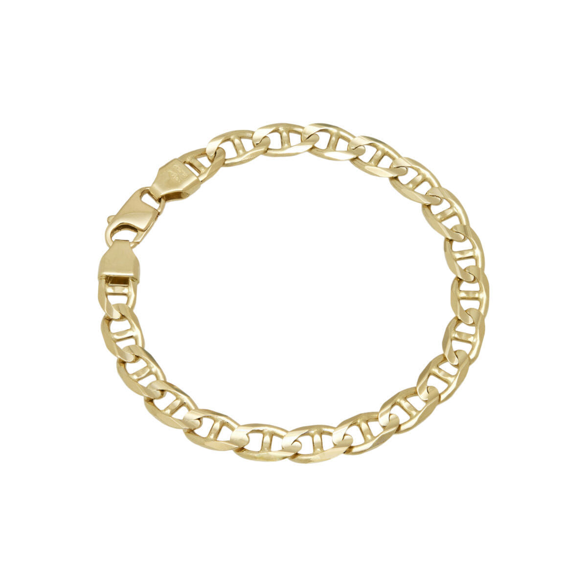 Bracciale in oro giallo maglia marina big-1