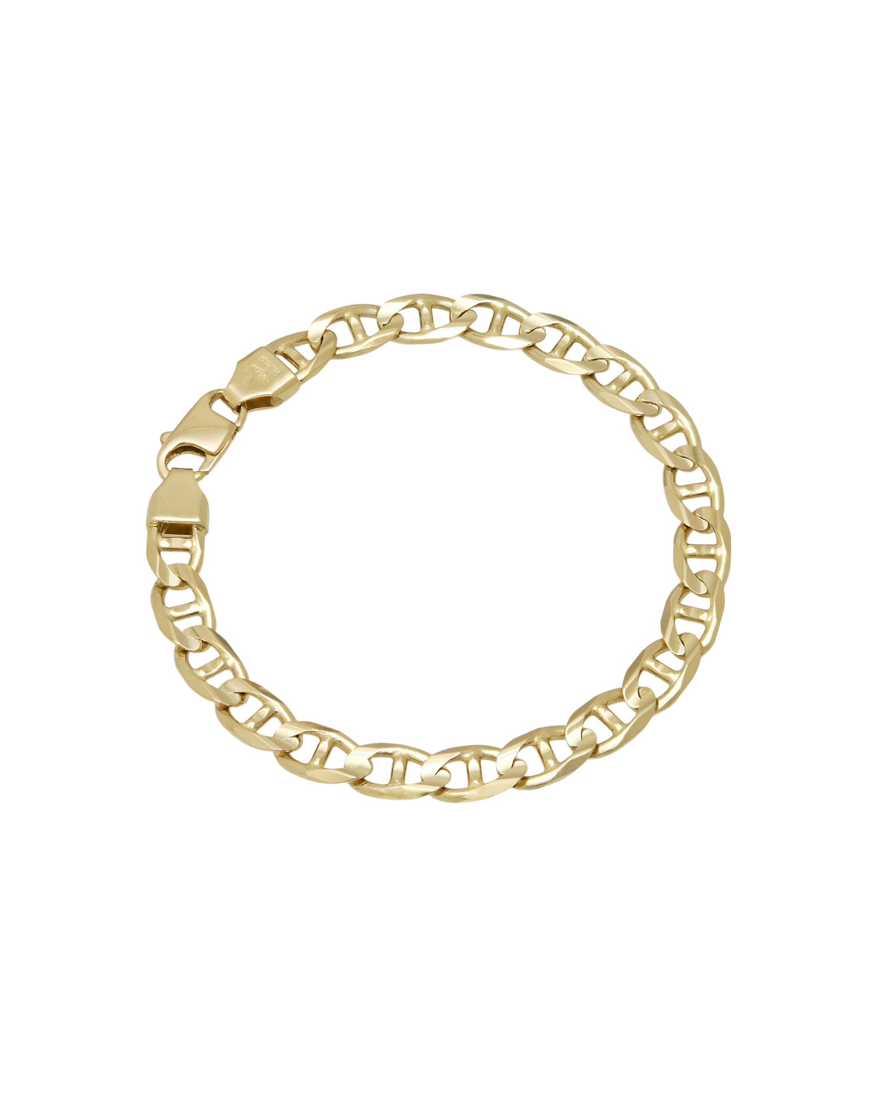 Bracciale in oro giallo maglia marina big-1