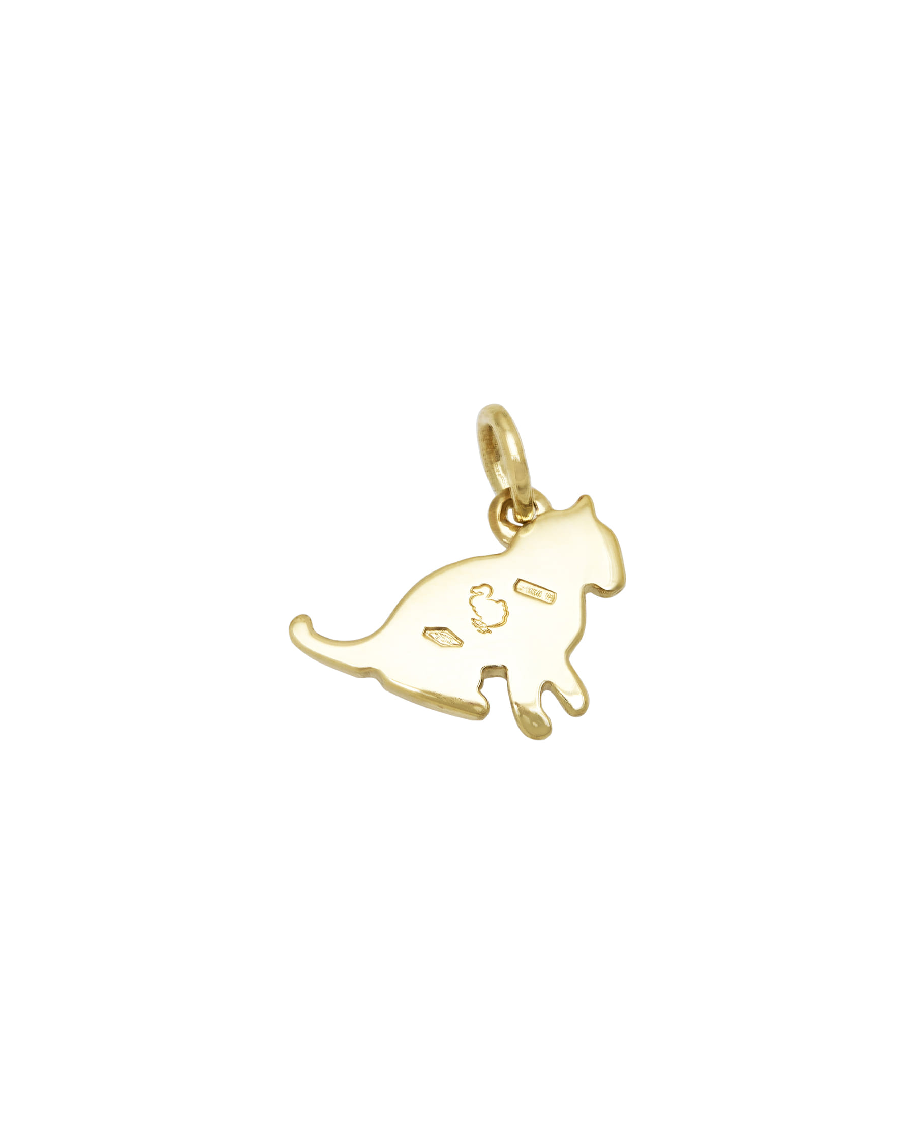 Ciondolo gatto dodo in oro giallo 18 kt-2