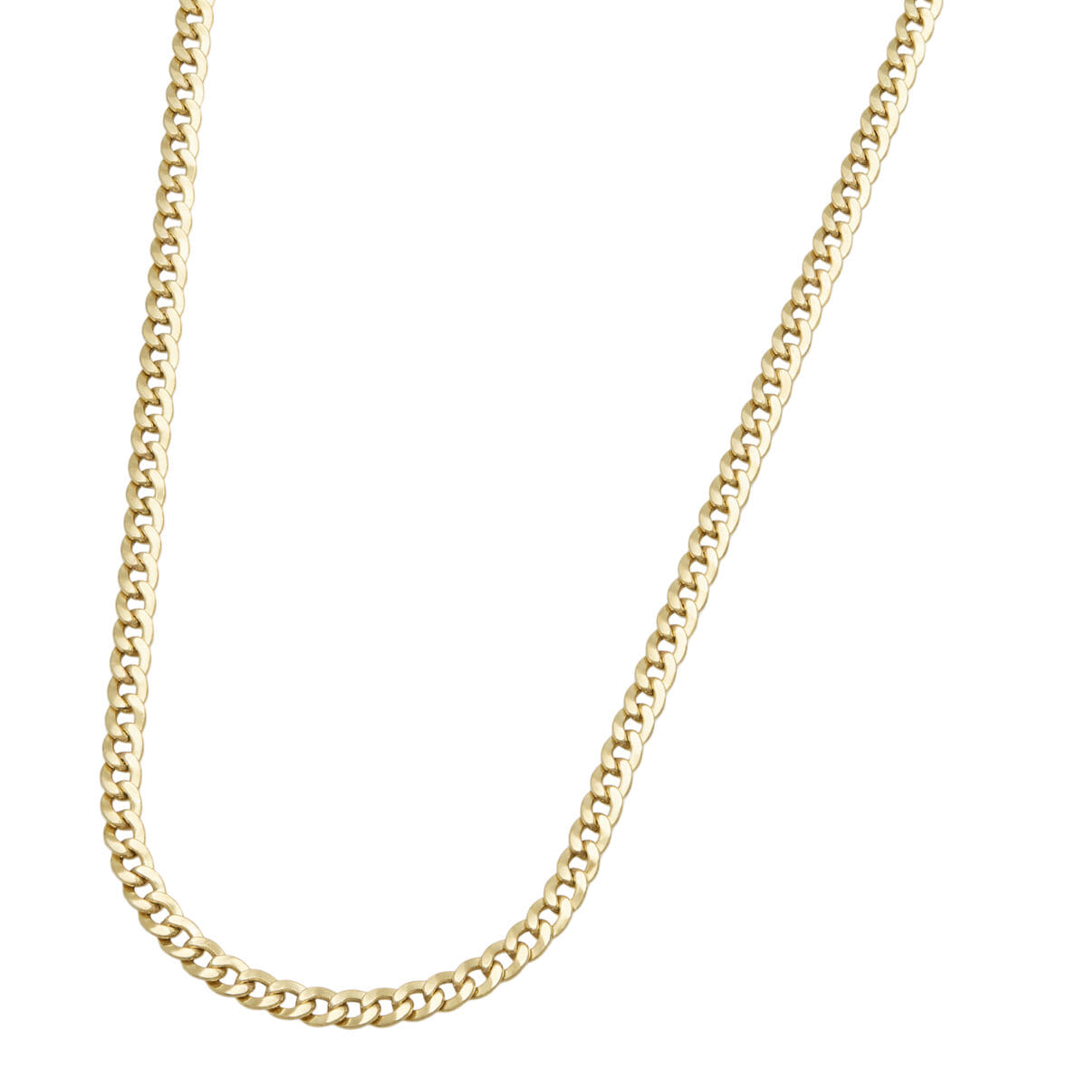 Girocollo maglia groumette piatta vuota in oro giallo 18 kt-1