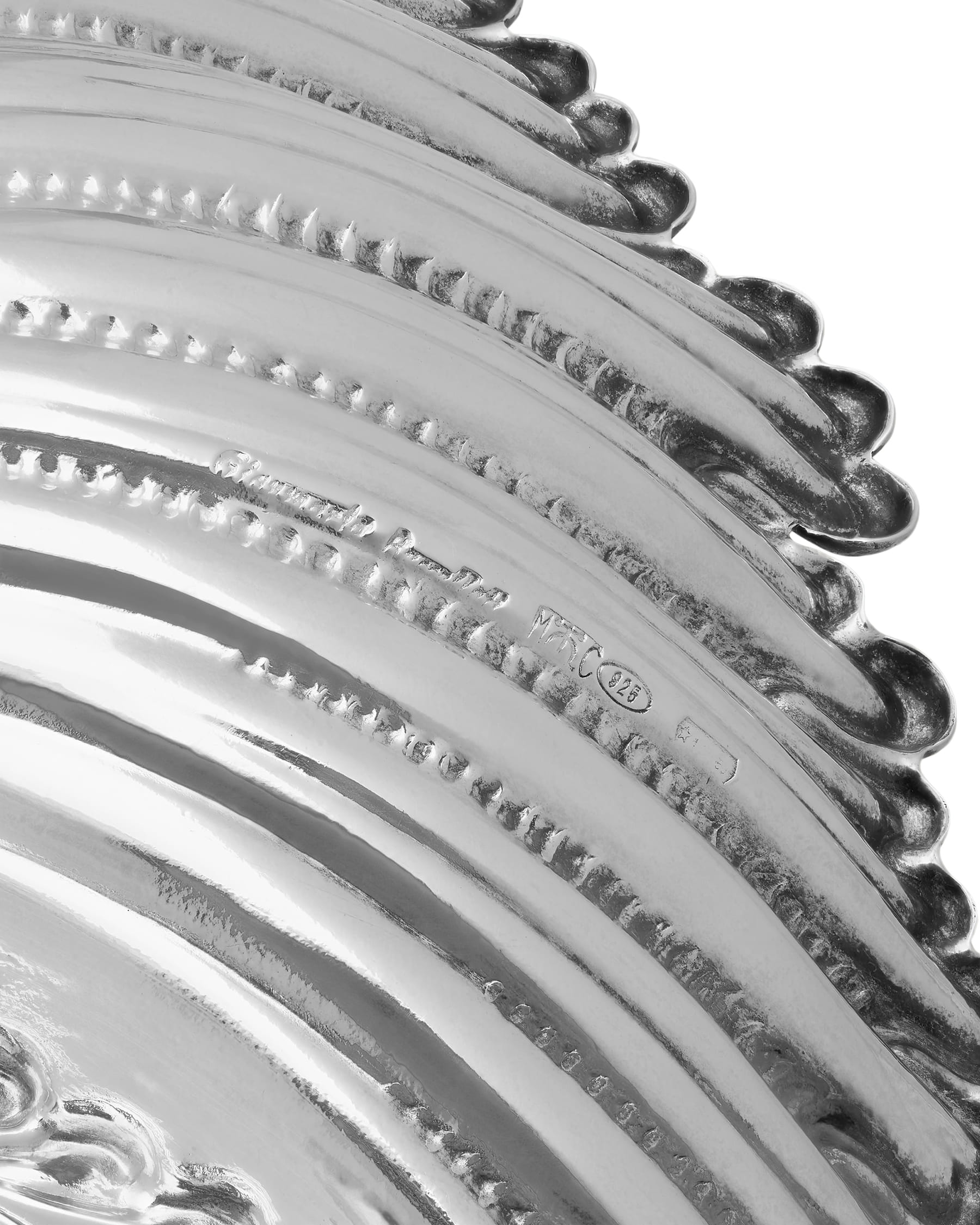 Centrotavola gianmaria buccellati conchiglie arca sovrapposte in argento-2