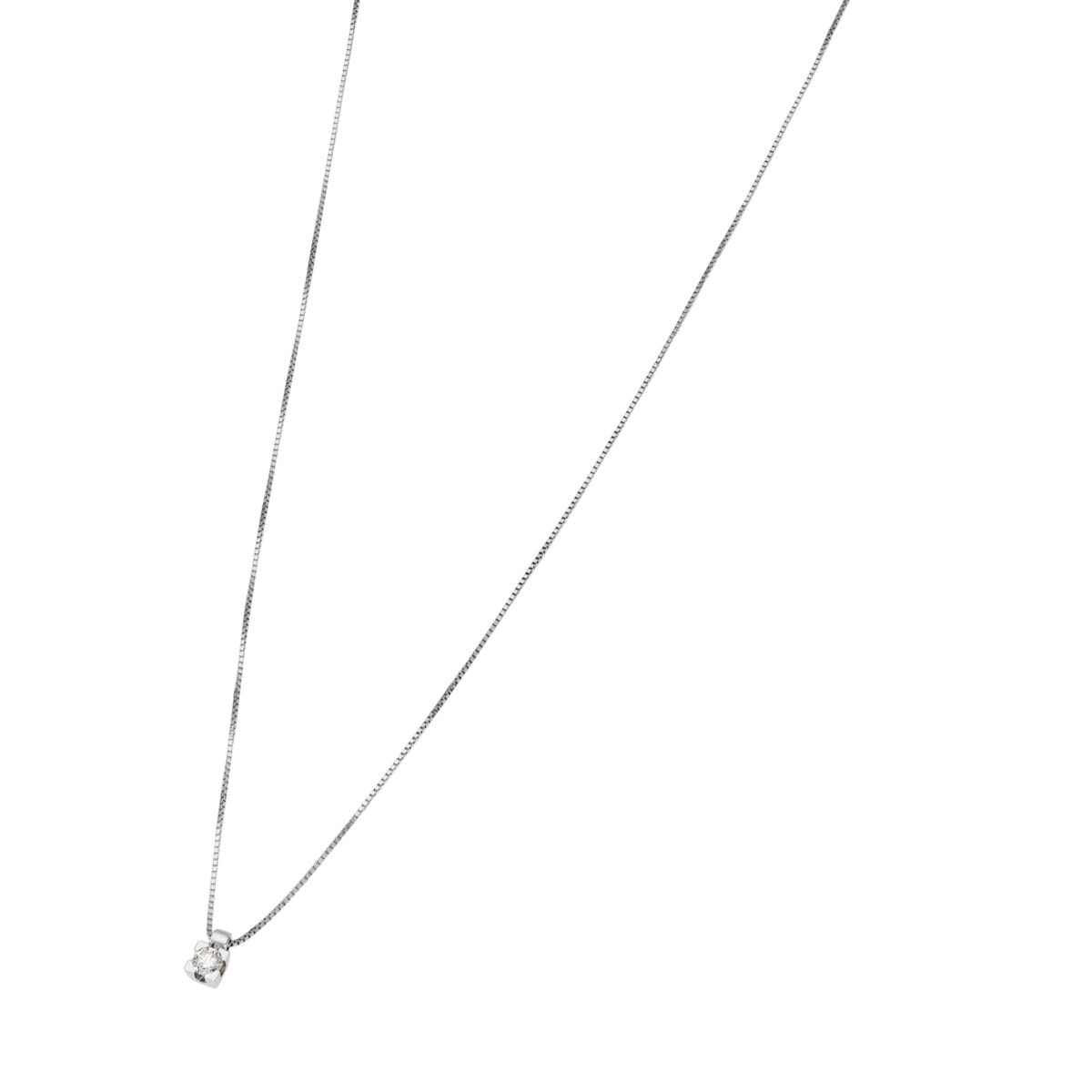 Collana punto luce diamante 0,08ct-1