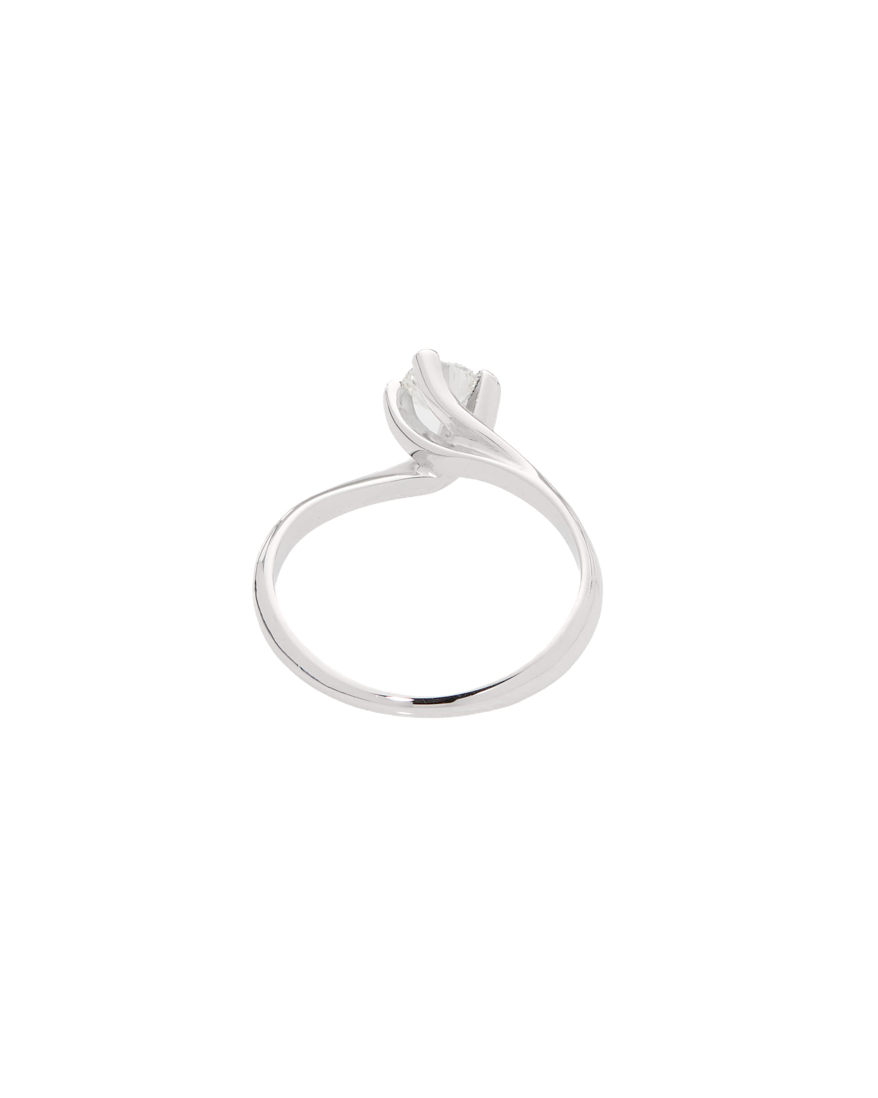 Anello solitario oro bianco con diamante 0,33 ct-3
