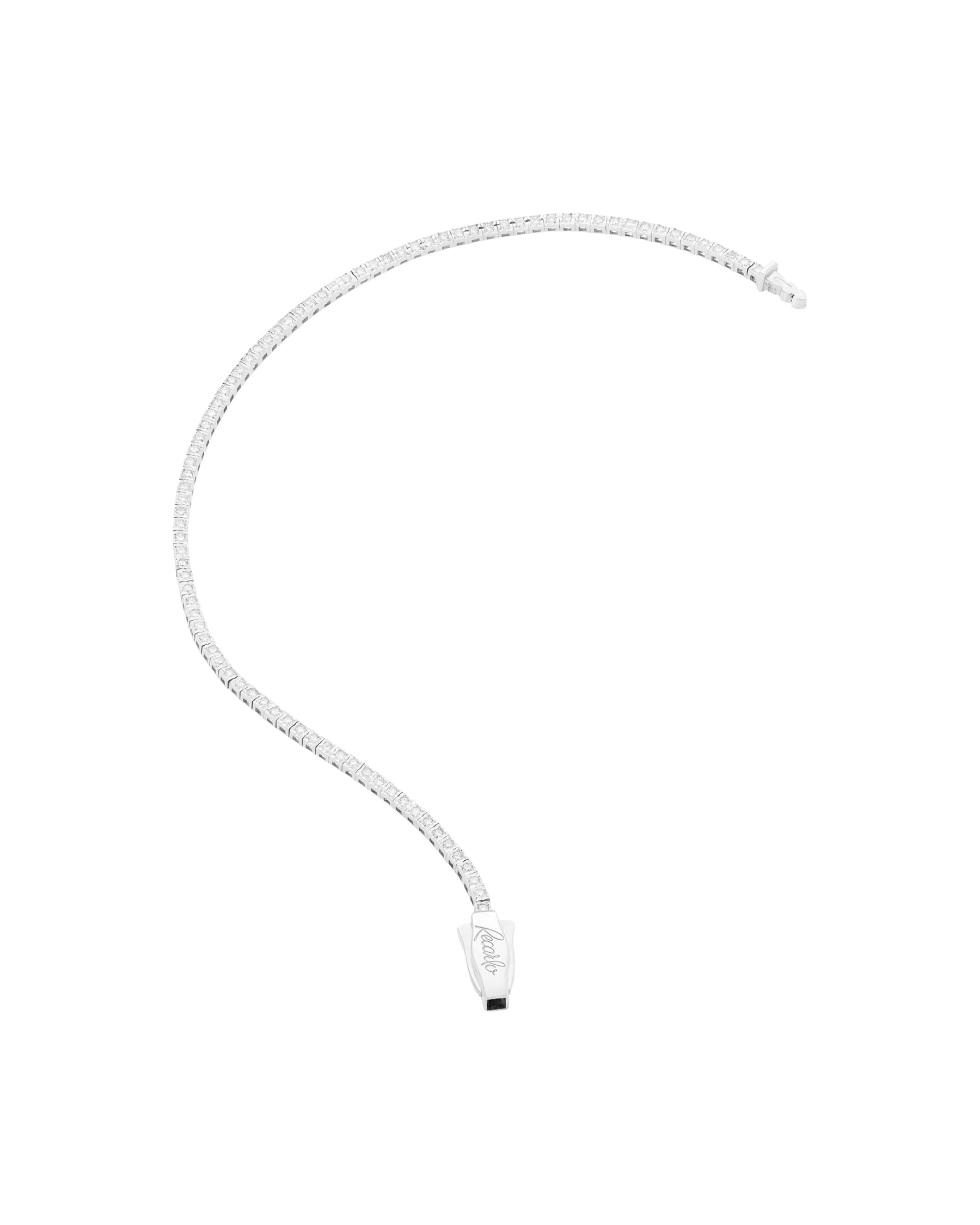Bracciale tennis recarlo oro bianco e diamanti 0,36 ct-2