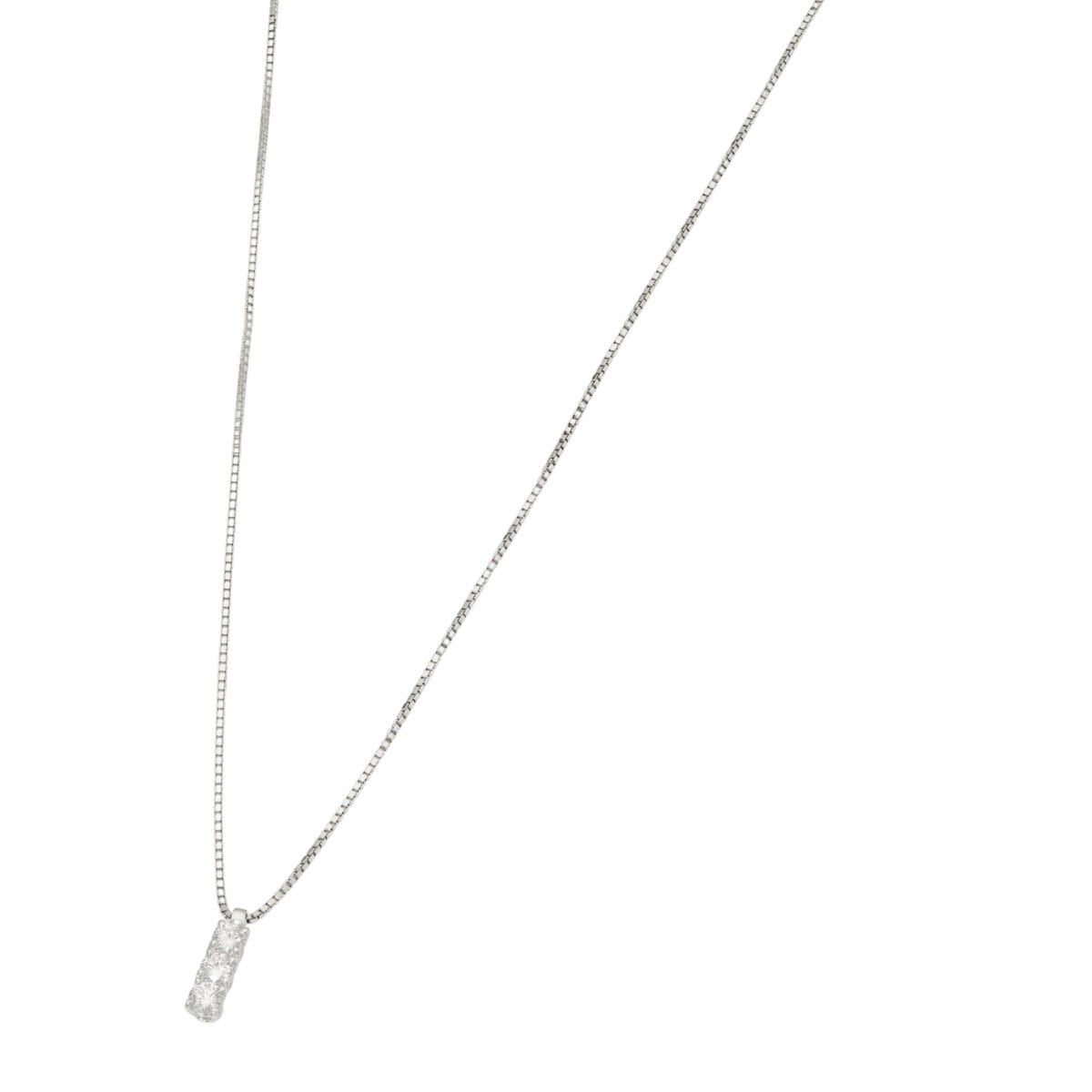 Catenina alfieri con ciondolo punto luce trilogy 0,30 ct-1